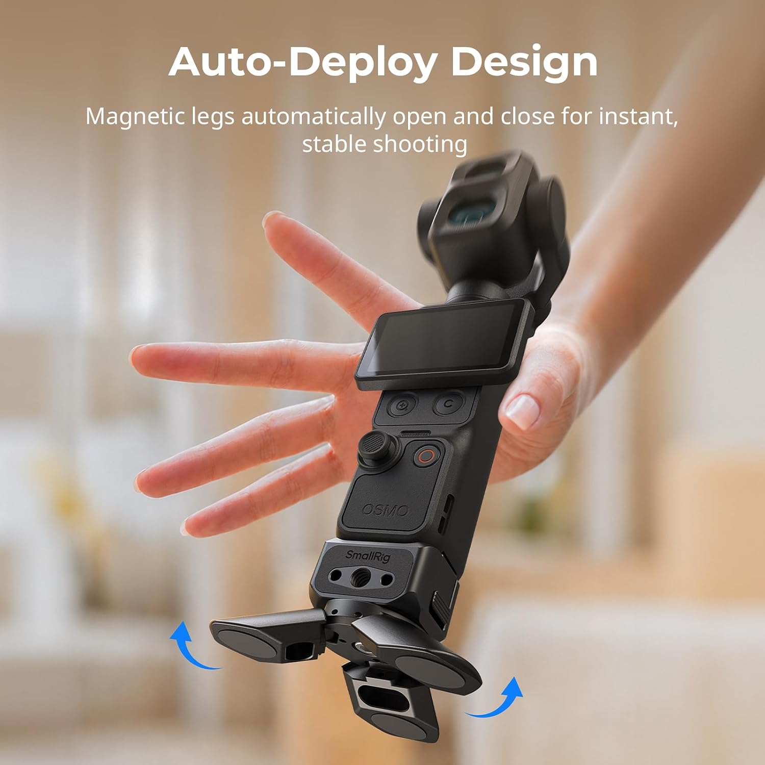 TRÍPODE PARA CÁMARA SMALLRIG 2 EN 1 ALUMINIO MINI CON BASE DE CARGA - 4