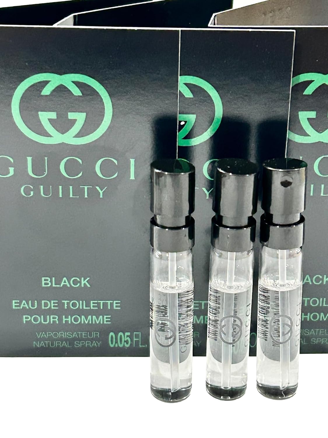 PERFUME GUCCI GUILTY BLACK MEN EDT SPRAY MINI 1.5 ML SET 3 - 3