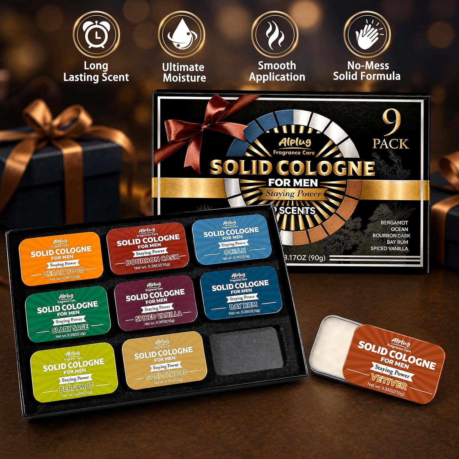 PERFUME SÓLIDO PARA HOMBRE ALPLUG 9 AROMAS PACK - 4