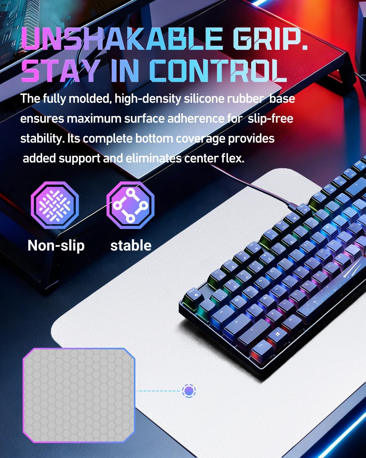 MOUSE PAD DE VIDRIO TAODALIY 41X31 CM BLANCO - 4