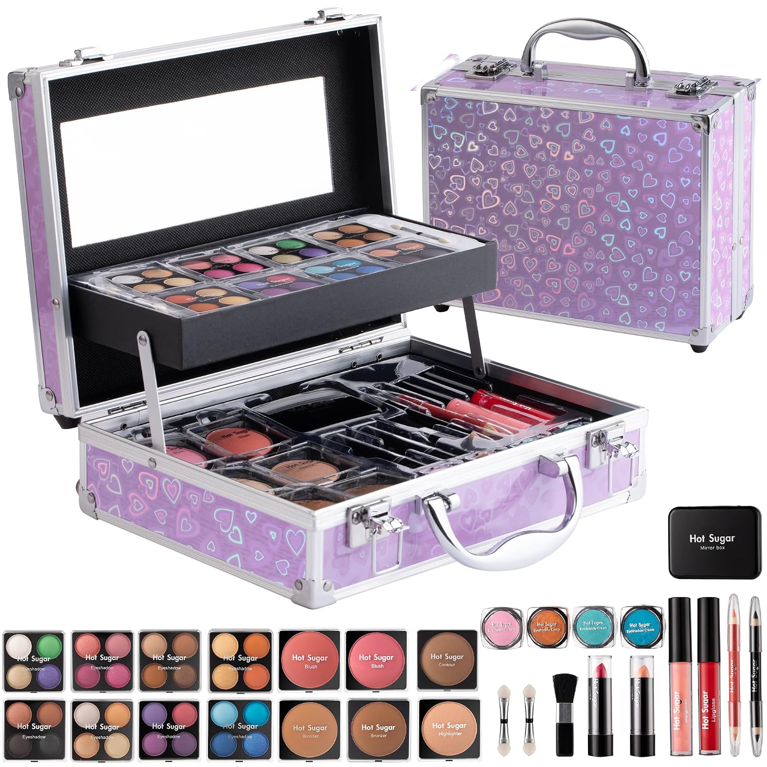 SET DE MAQUILLAJE HOT SUGAR DELUXE STARTER PURPLE LOVE - 1