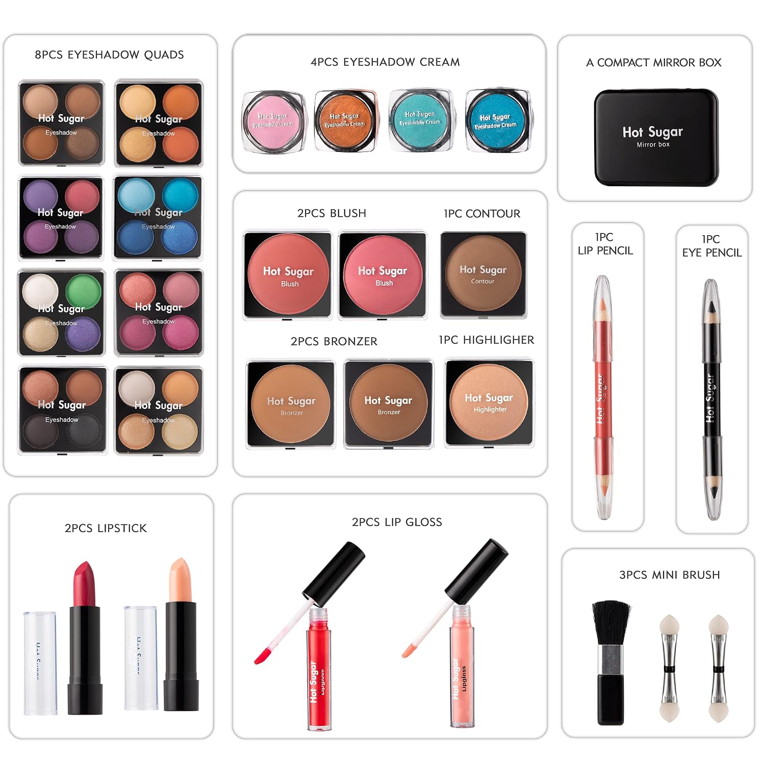 SET DE MAQUILLAJE HOT SUGAR DELUXE STARTER PURPLE LOVE - 3