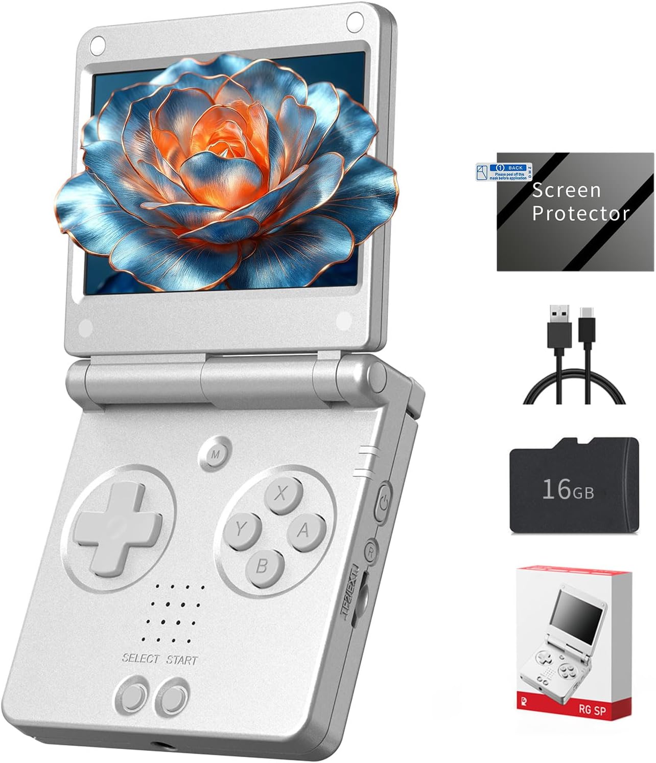 CONSOLA PORTÁTIL RETRO CINTWORY RG SP 16GB PANTALLA 3.4'' IPS PLATA - 1