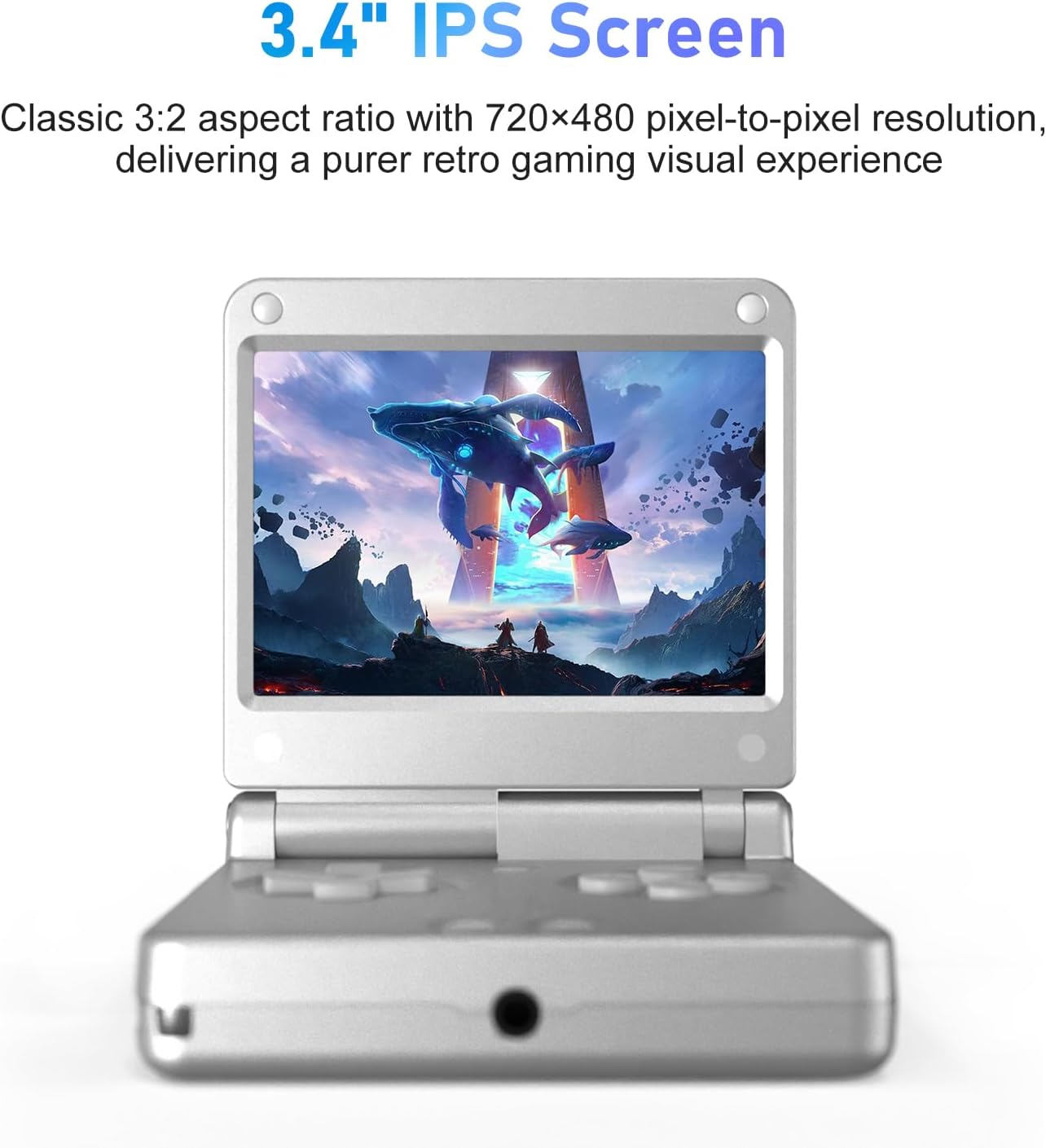 CONSOLA PORTÁTIL RETRO CINTWORY RG SP 16GB PANTALLA 3.4'' IPS PLATA - 2