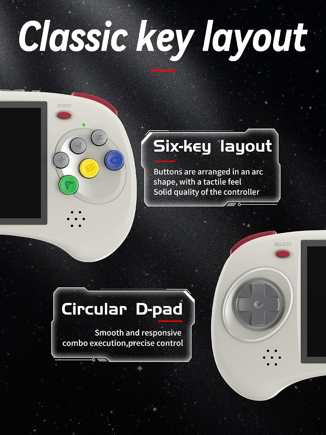 CONSOLA PORTÁTIL DOSNURA RG ARC-D RETRO 4' IPS LINUX Y ANDROID 11 128GB GRIS - 5