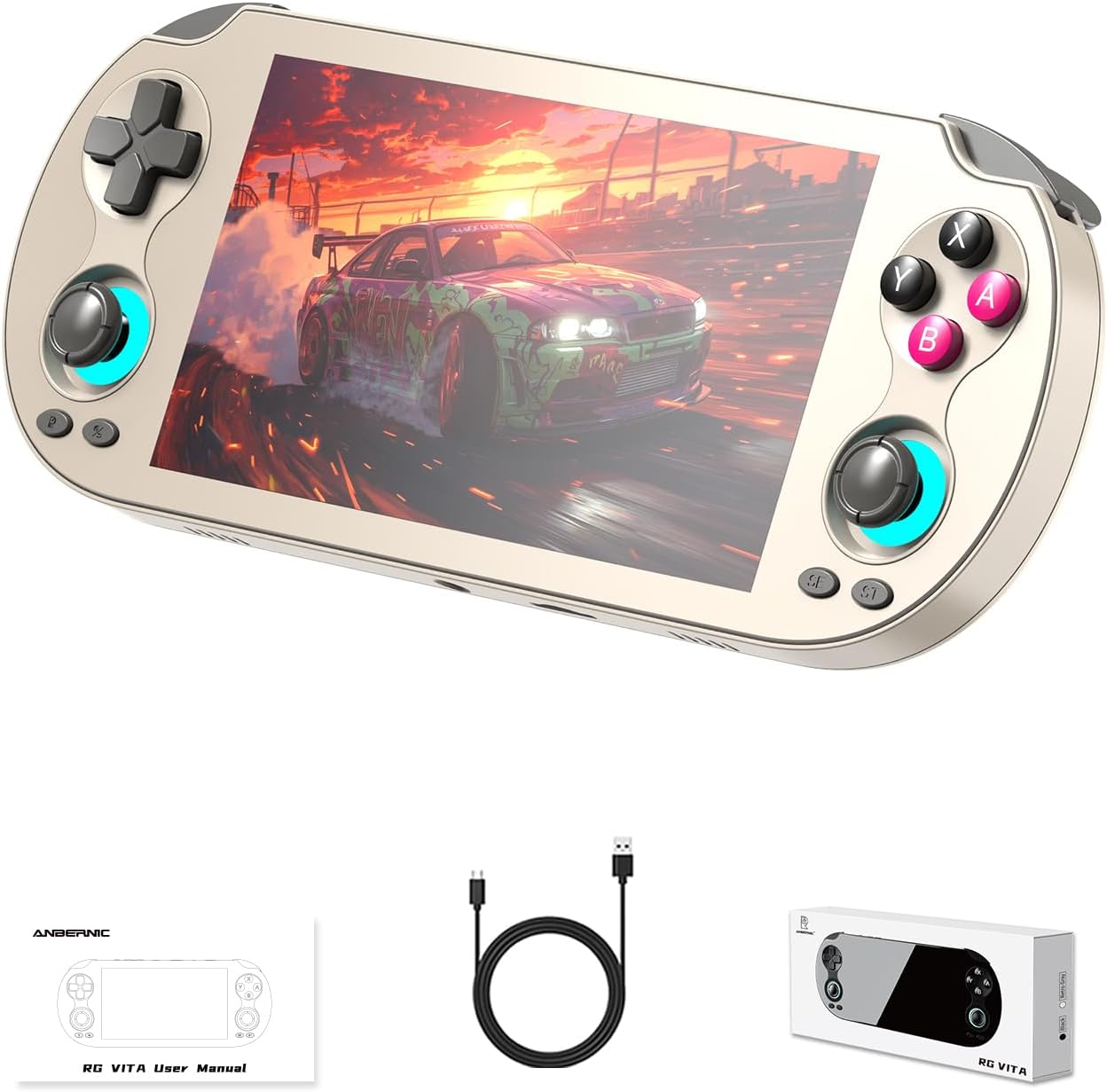 CONSOLA PORTÁTIL CINTWOR RG VITA ANDROID 12 3GB+64GB GRIS RETRO - 1
