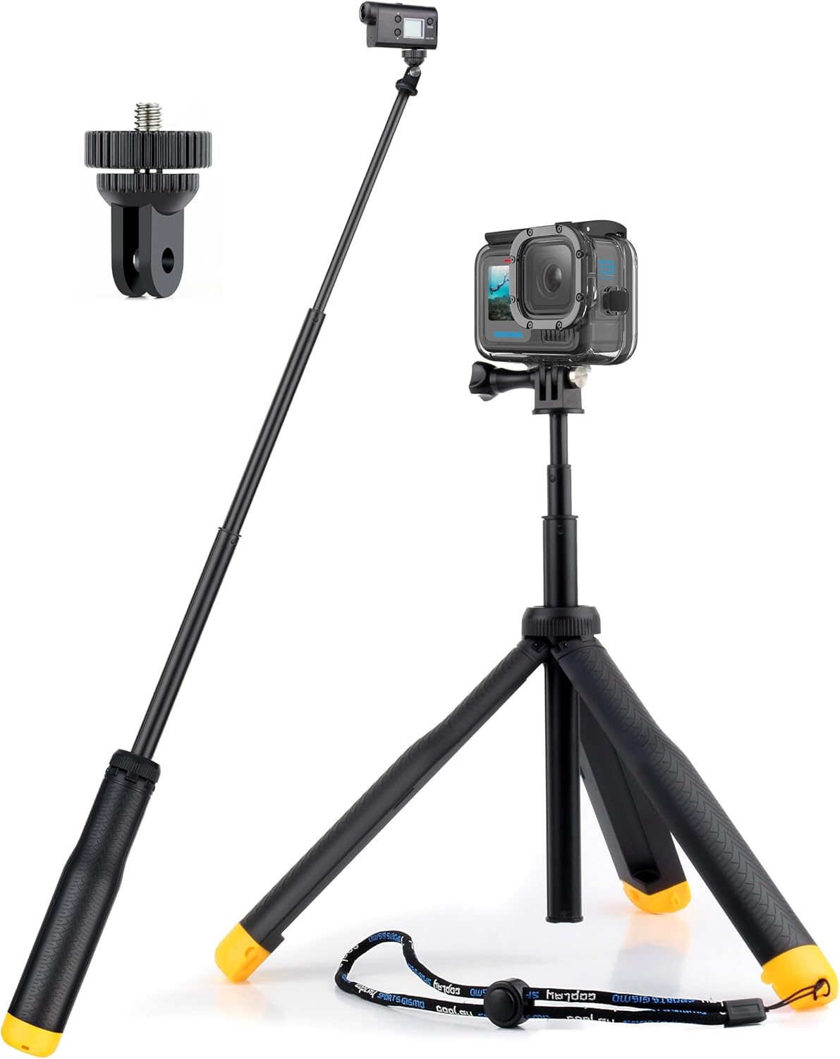 TRÍPODE FLOTANTE Y SELFIE STICK GEPULY PARA CÁMARAS DE ACCIÓN - 1