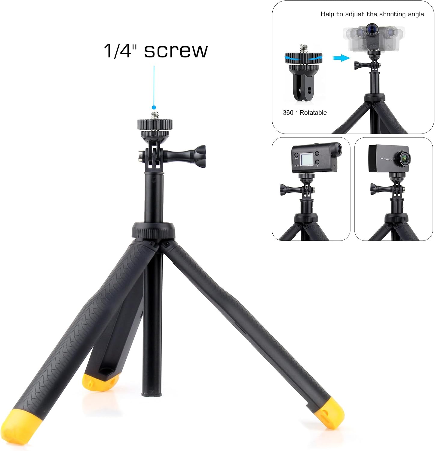 TRÍPODE FLOTANTE Y SELFIE STICK GEPULY PARA CÁMARAS DE ACCIÓN - 4