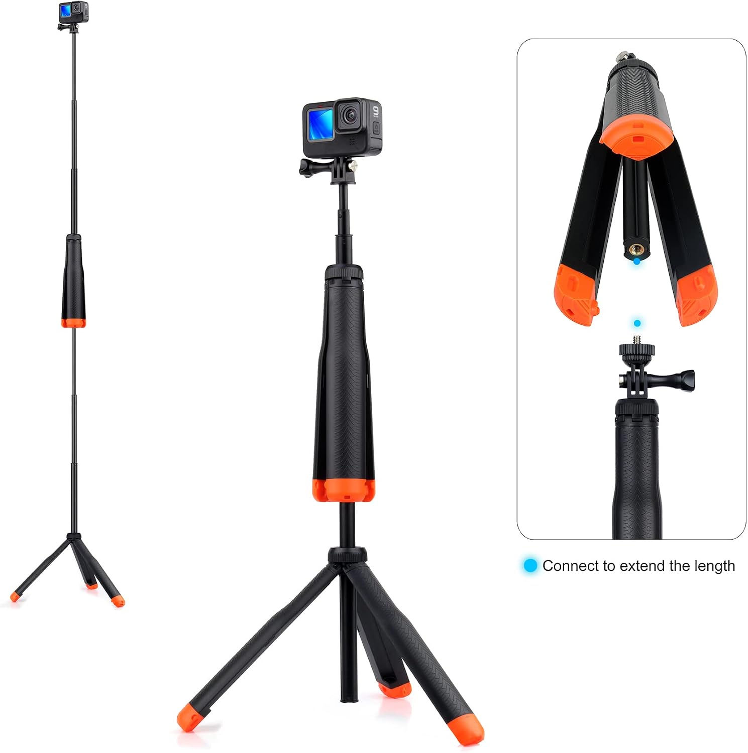 TRÍPODE FLOTANTE Y SELFIE STICK GEPULY PARA GOPRO Y CÁMARAS DE ACCIÓN - 3