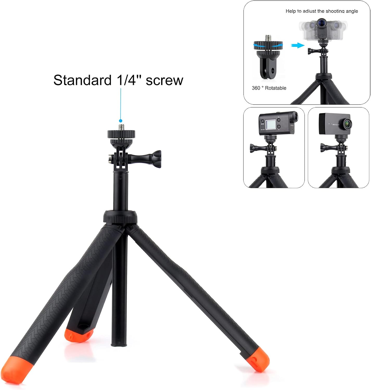 TRÍPODE FLOTANTE Y SELFIE STICK GEPULY PARA GOPRO Y CÁMARAS DE ACCIÓN - 4