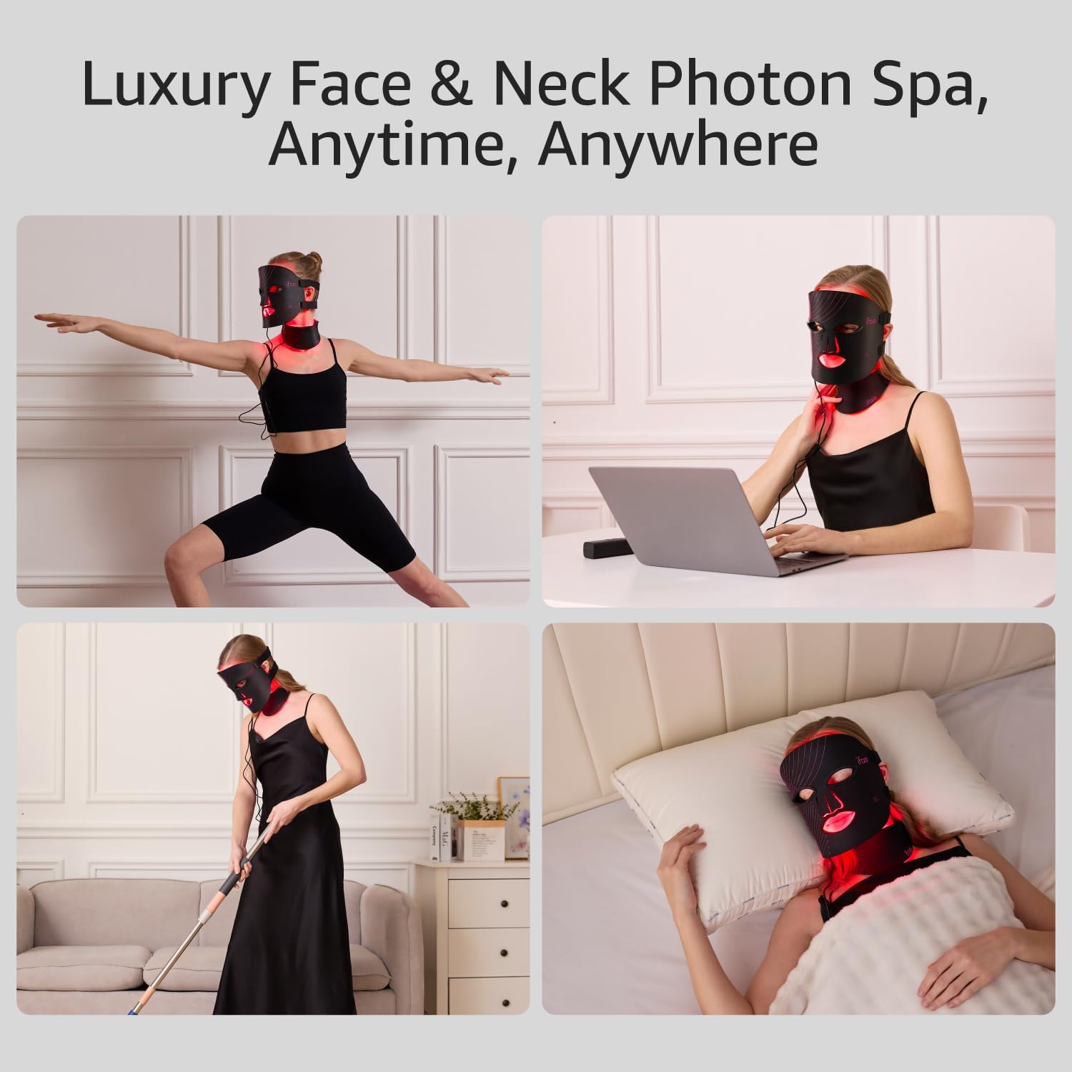 ALMOHADILLA TERAPÉUTICA IFAE RED LIGHT THERAPY MASK PARA ROSTRO Y CUELLO CON 396 LEDS - 5