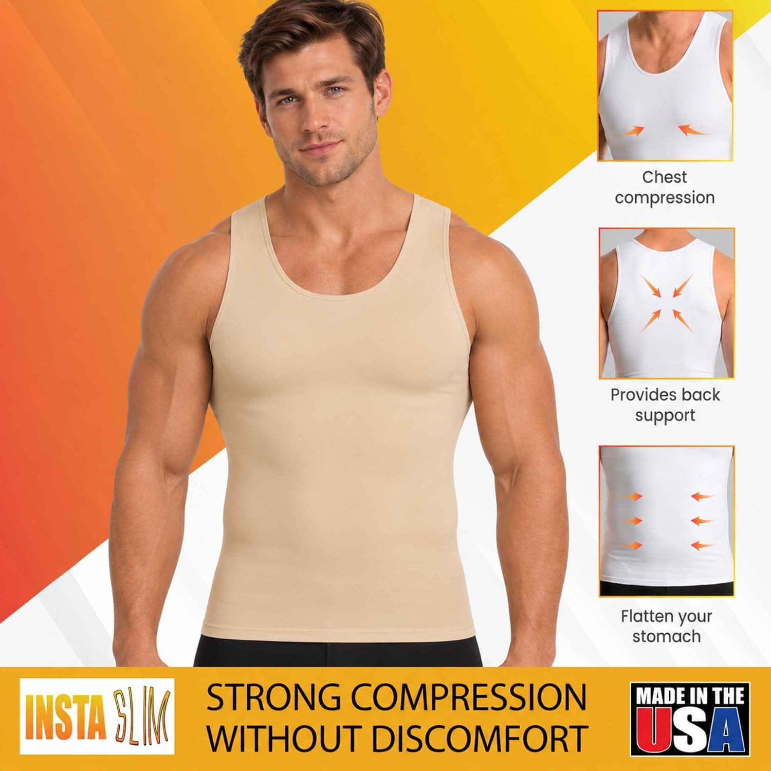 CAMISETA SIN MANGAS COMPRESIVA INSTA SLIM 3 UNIDADES - 5