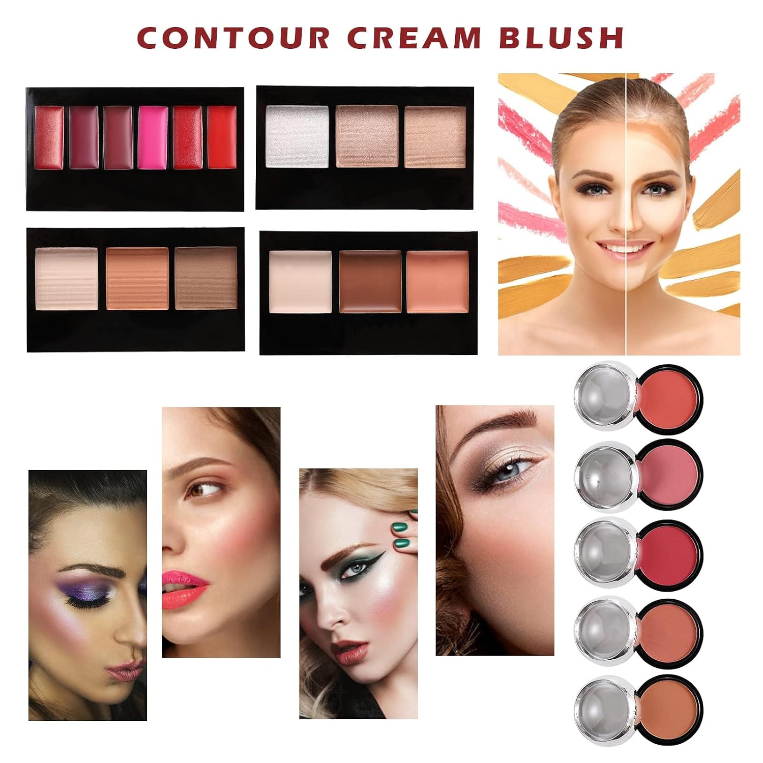 SET DE MAQUILLAJE PROFESIONAL HEGAFOO 106 PIEZAS PLATA - 5