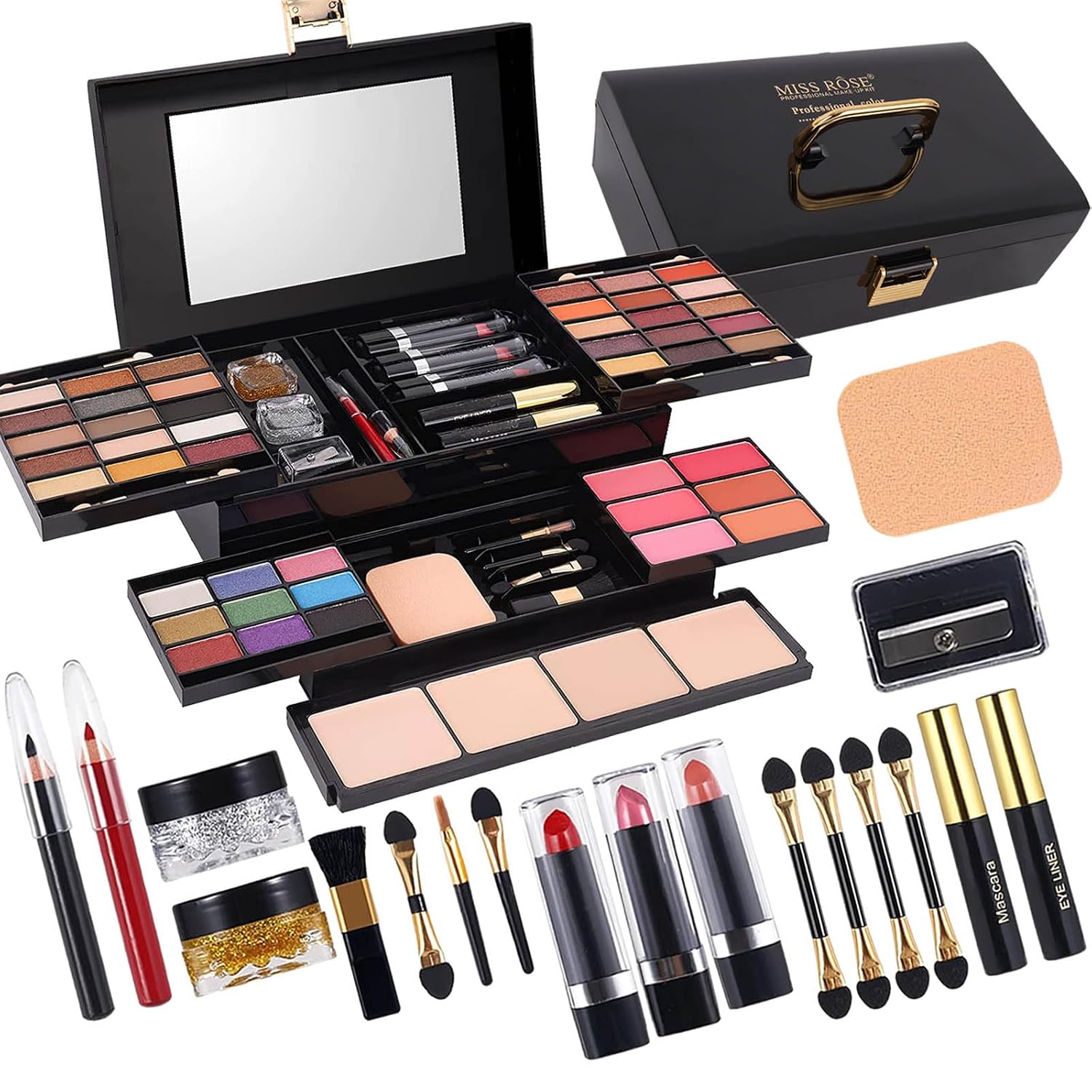 SET DE MAQUILLAJE MISS ROSE M 58 COLOR PROFESIONAL 331N - 1