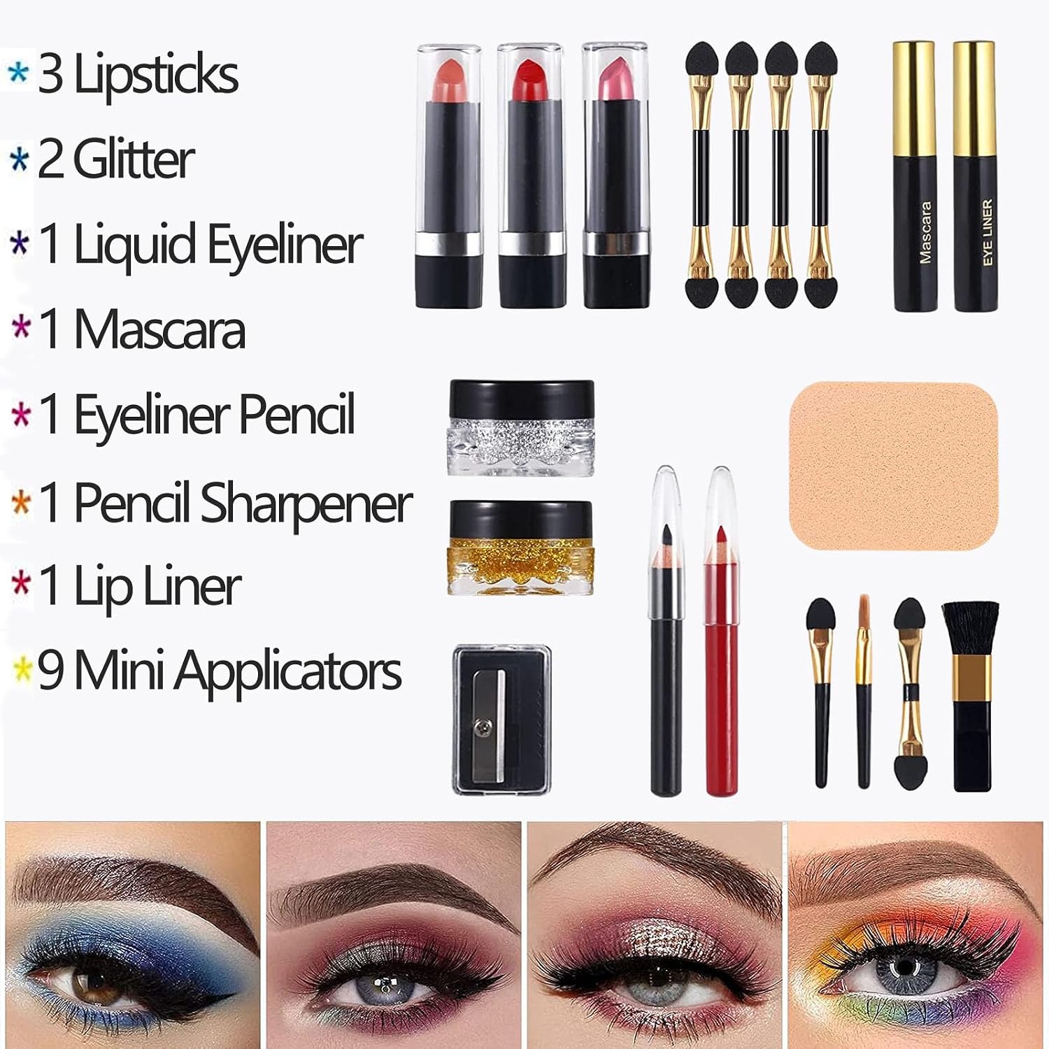 SET DE MAQUILLAJE MISS ROSE M 58 COLOR PROFESIONAL 331N - 3