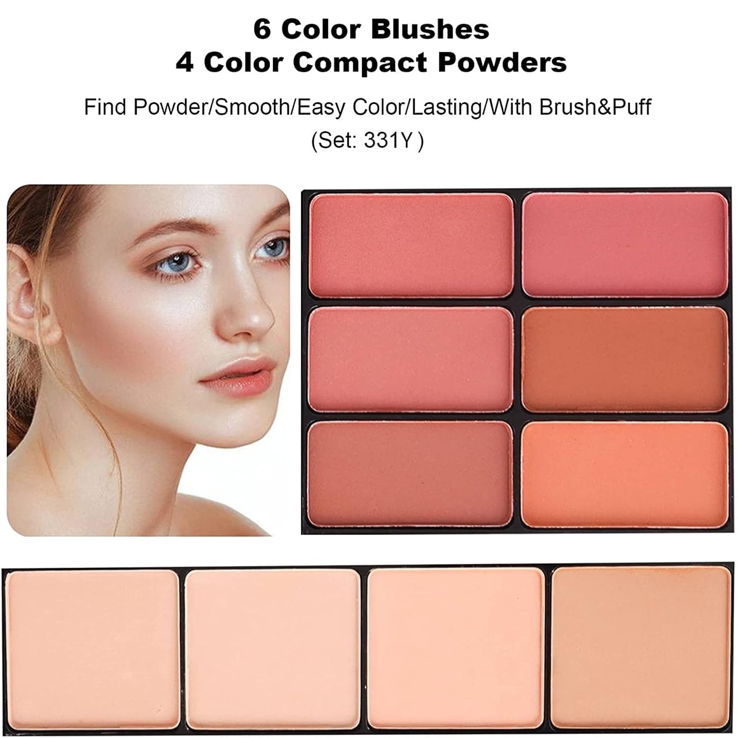 SET DE MAQUILLAJE MISS ROSE M 58 COLOR PROFESIONAL 331N - 5