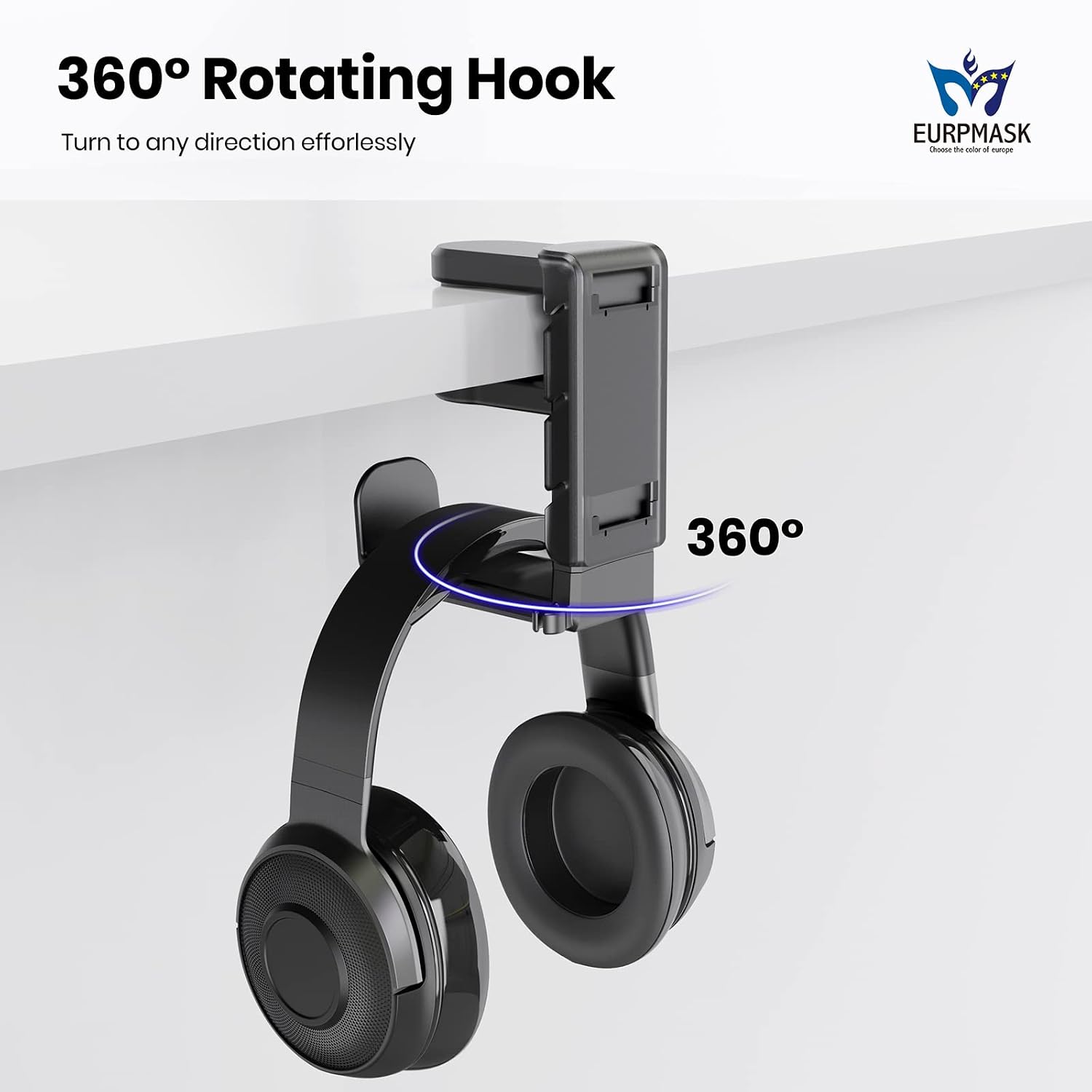 SOPORTE PARA AUDÍFONOS EURPMASK 3 EN 1 CON ROTACIÓN Y DOS SOPORTES PARA CONTROLES - 5