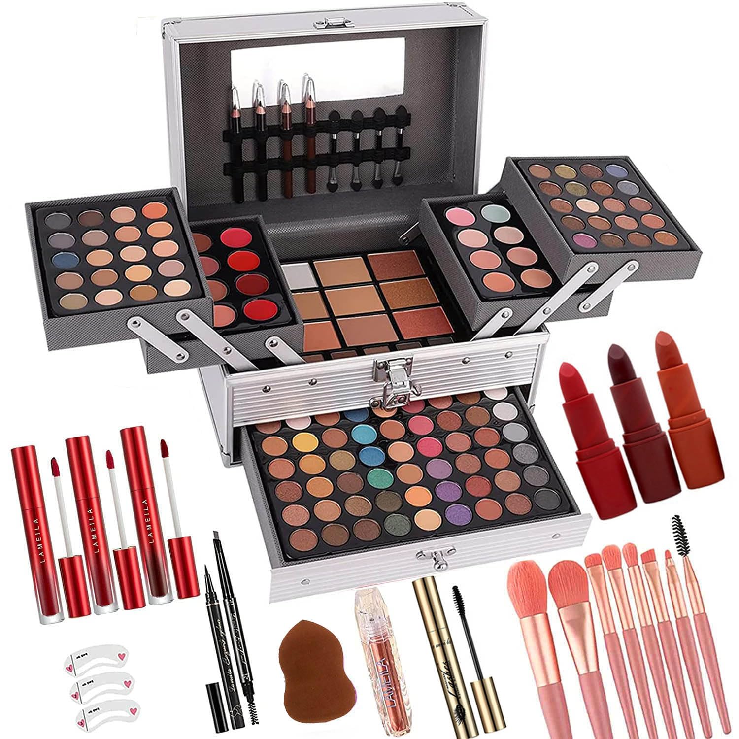 KIT DE MAQUILLAJE UNIFULL 132 COLORES TODO EN UNO PARA MUJER - 1