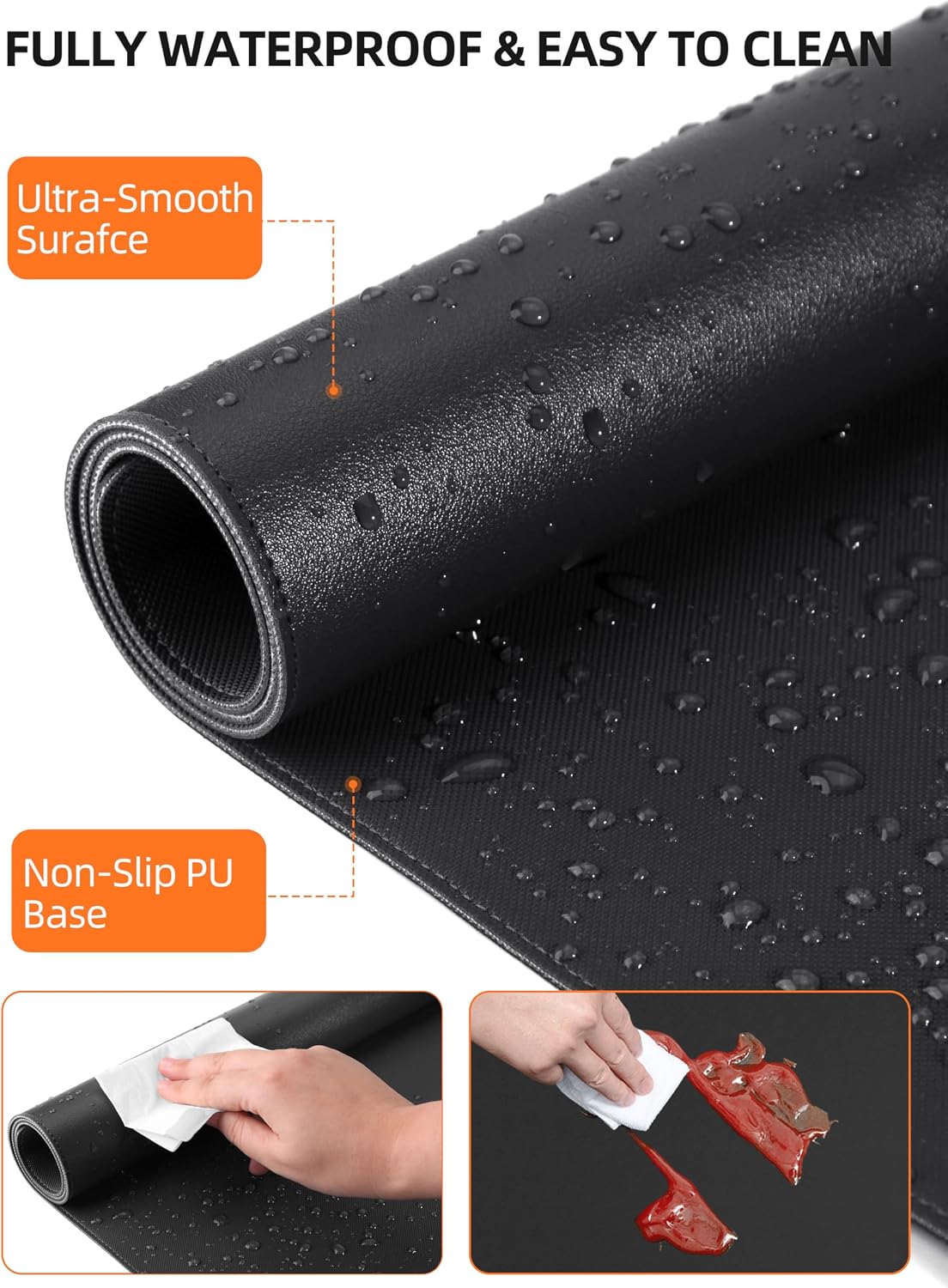 MOUSE PAD TOPMADE XXL CON CARGA INALÁMBRICA 15W NEGRO - 5
