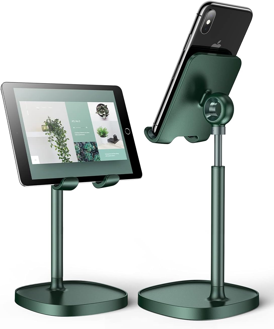SOPORTE PARA CELULAR LISEN AJUSTABLE PARA ESCRITORIO COLOR VERDE ACEITUNA - 1