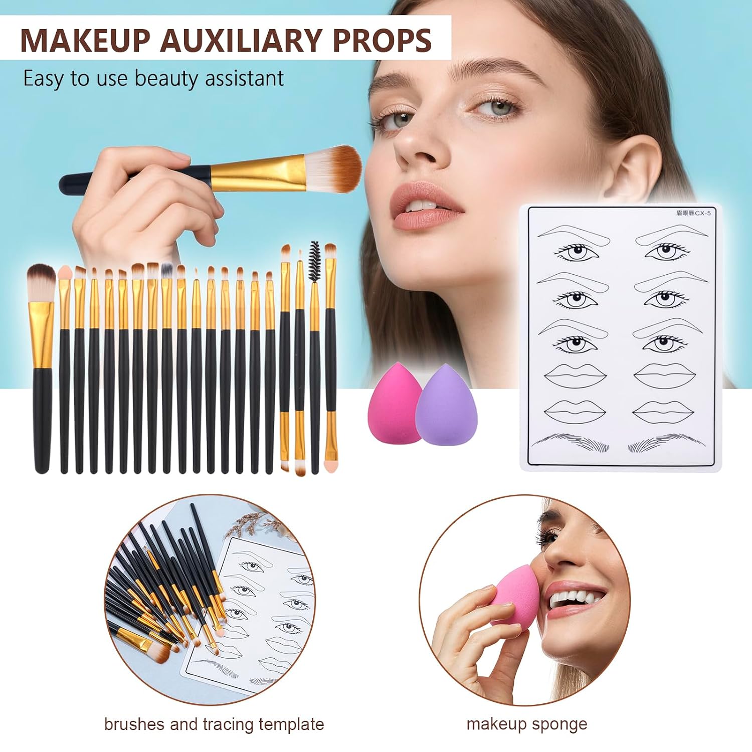 SET DE MAQUILLAJE TOOAEMIS ALL IN ONE KIT COMPLETO NEGRO - 5