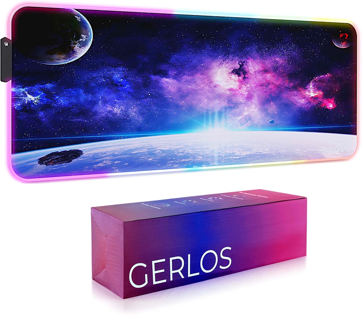 MOUSE PAD GAMING GERLOS RGB GRANDE 80 X 30 CM - 1
