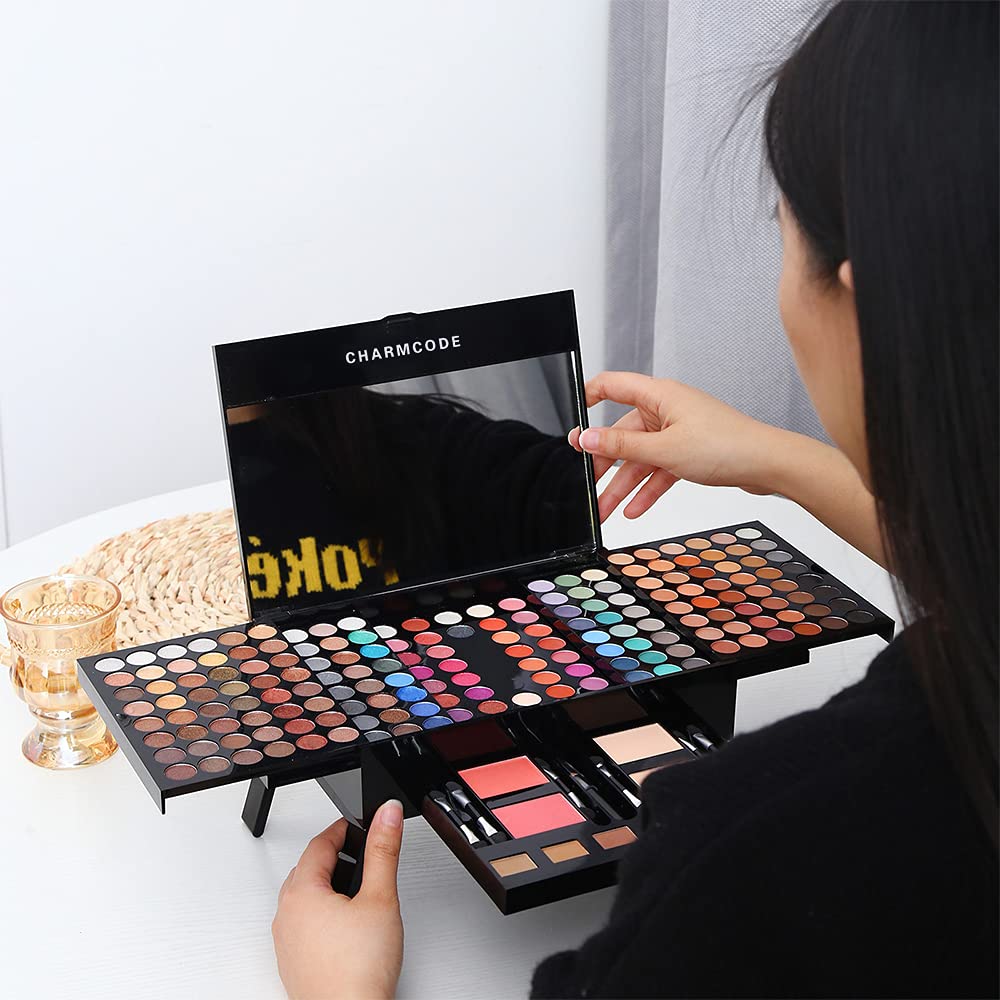 SET DE MAQUILLAJE CHARMCODE 190 COLORES CON SOMBRAS, RUBOR, POLVO, DELINEADOR Y ESPEJO MULTICOLOR - 4