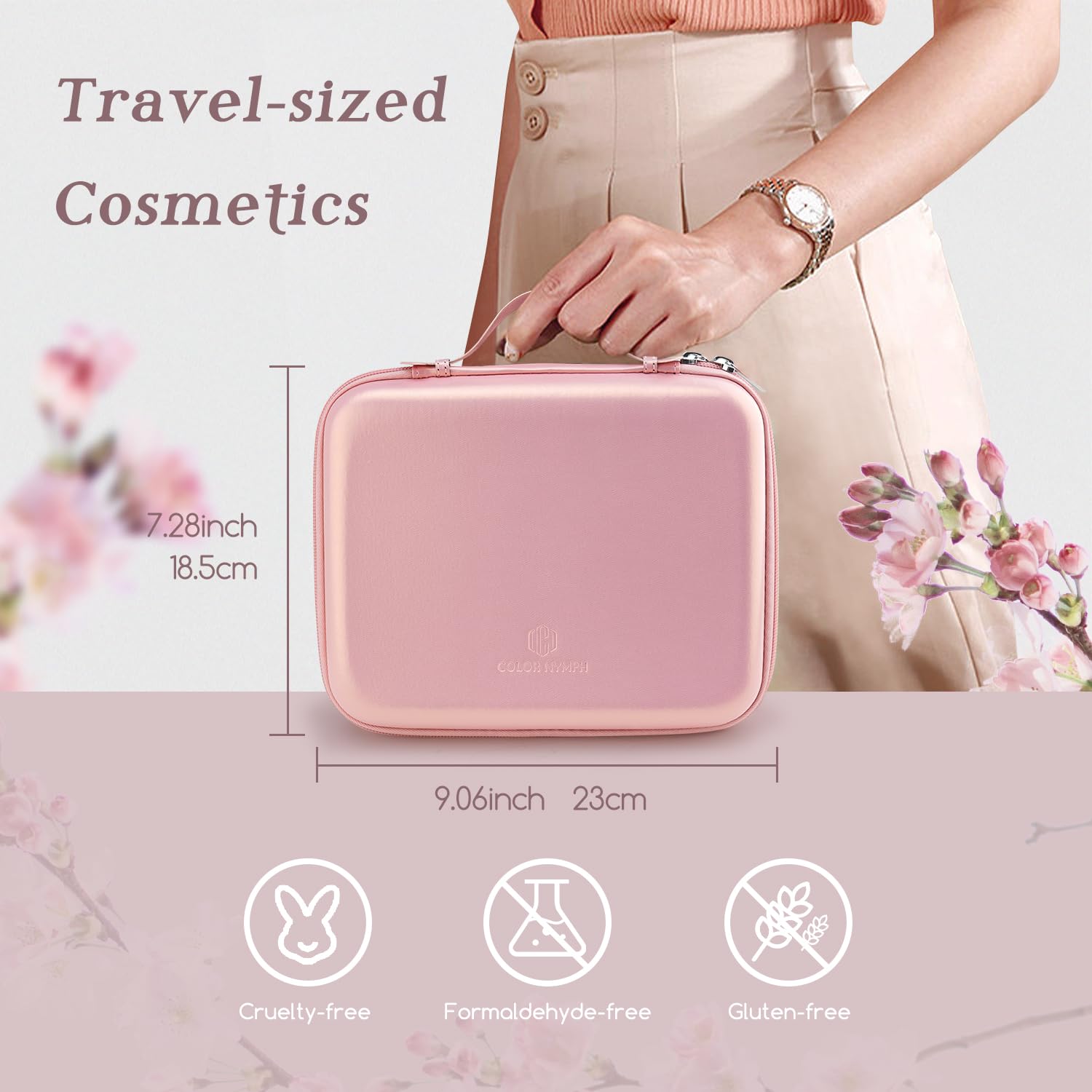 SET DE MAQUILLAJE COLOR NYMPH PARA ADOLESCENTES KIT COSMÉTICO ROSA - 3