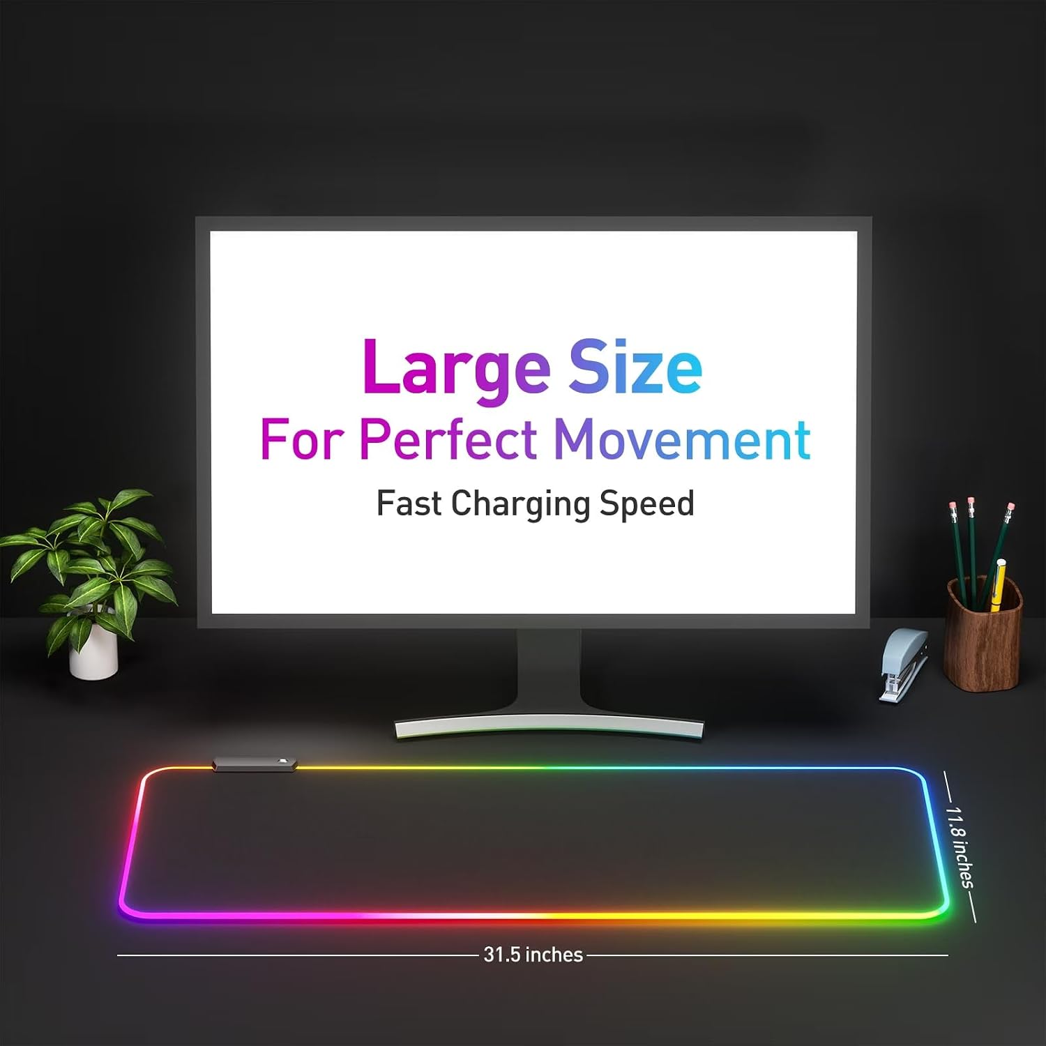 MOUSEPAD RGB DR CATCH GRANDE CON 14 MODOS DE ILUMINACIÓN - 2
