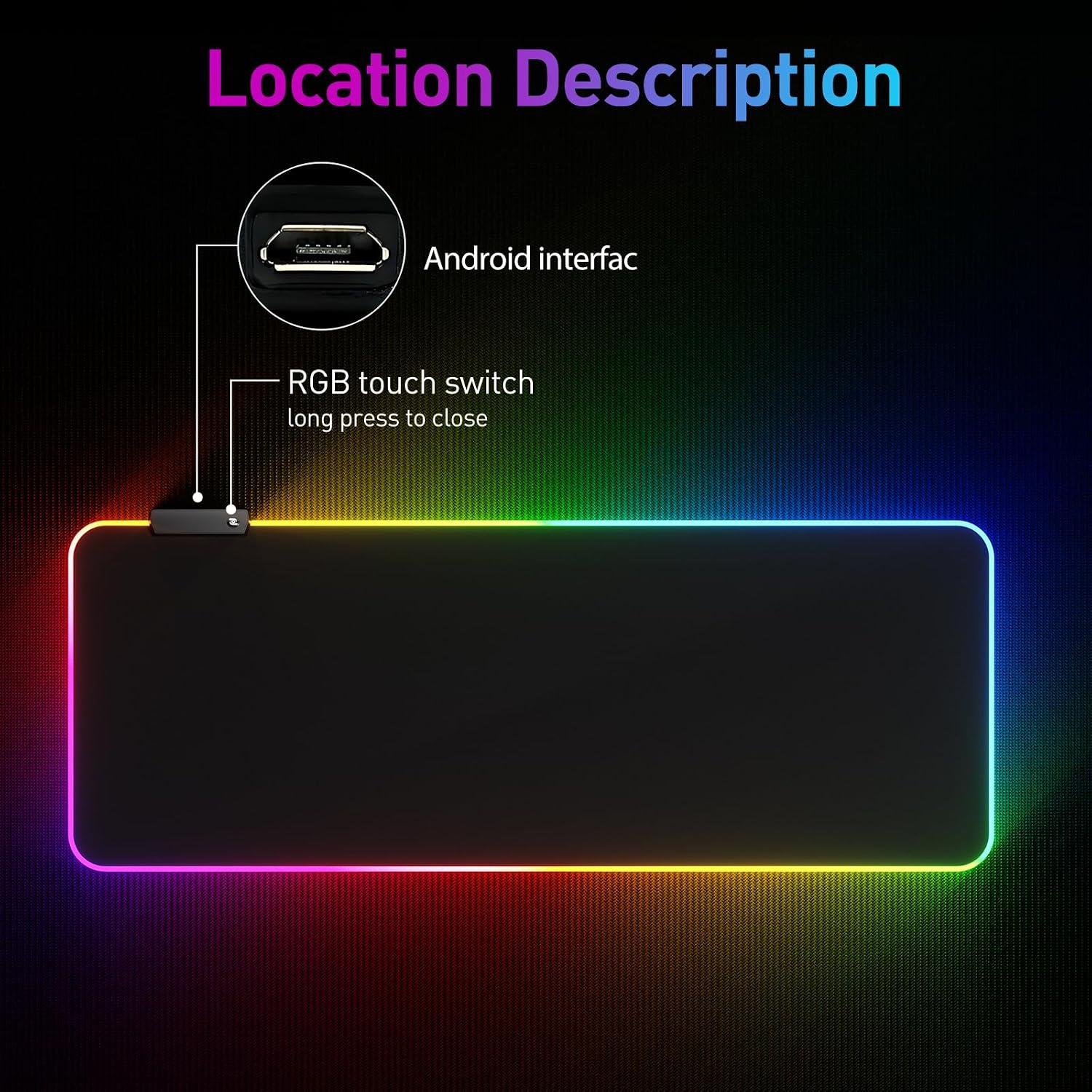 MOUSEPAD RGB DR CATCH GRANDE CON 14 MODOS DE ILUMINACIÓN - 3