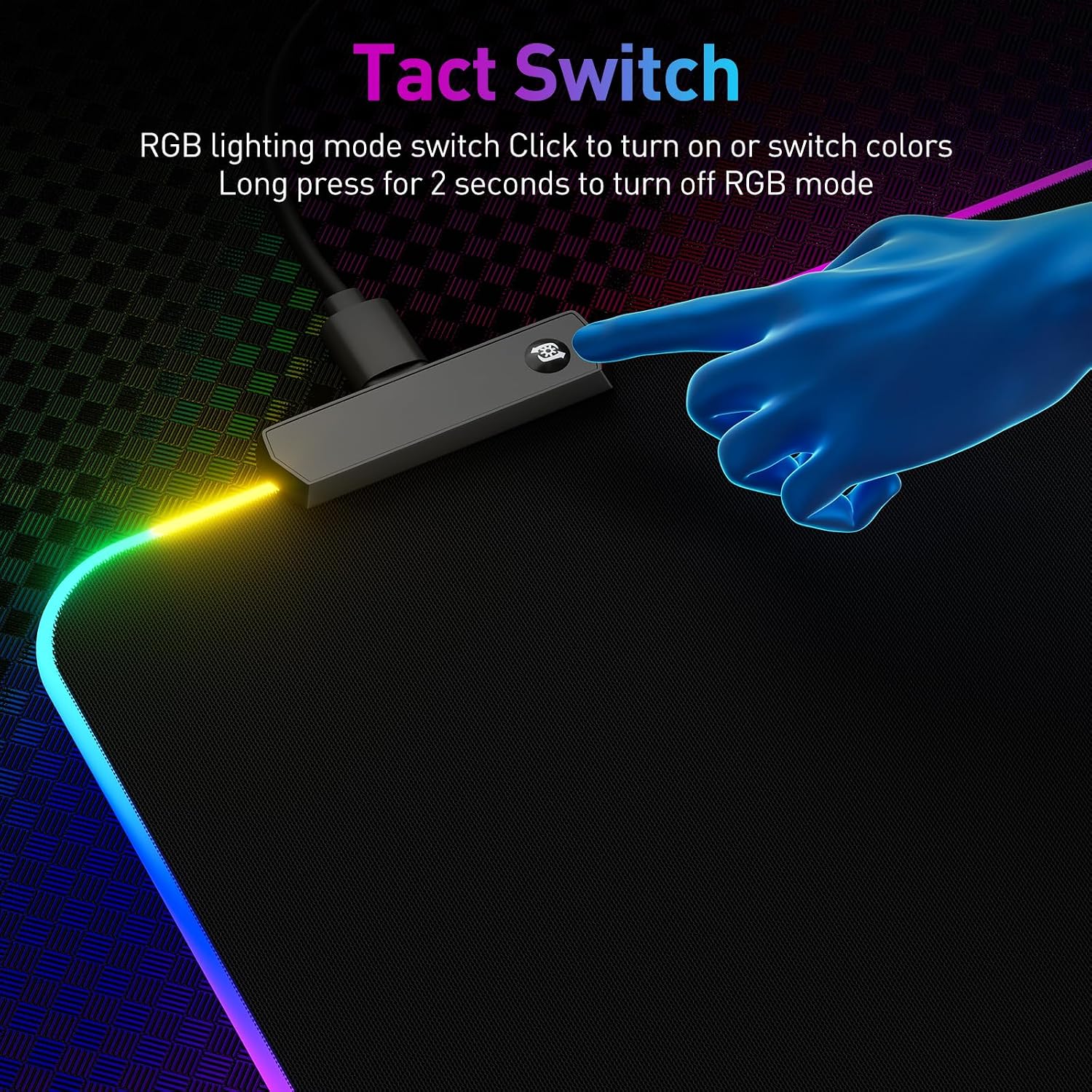MOUSEPAD RGB DR CATCH GRANDE CON 14 MODOS DE ILUMINACIÓN - 4