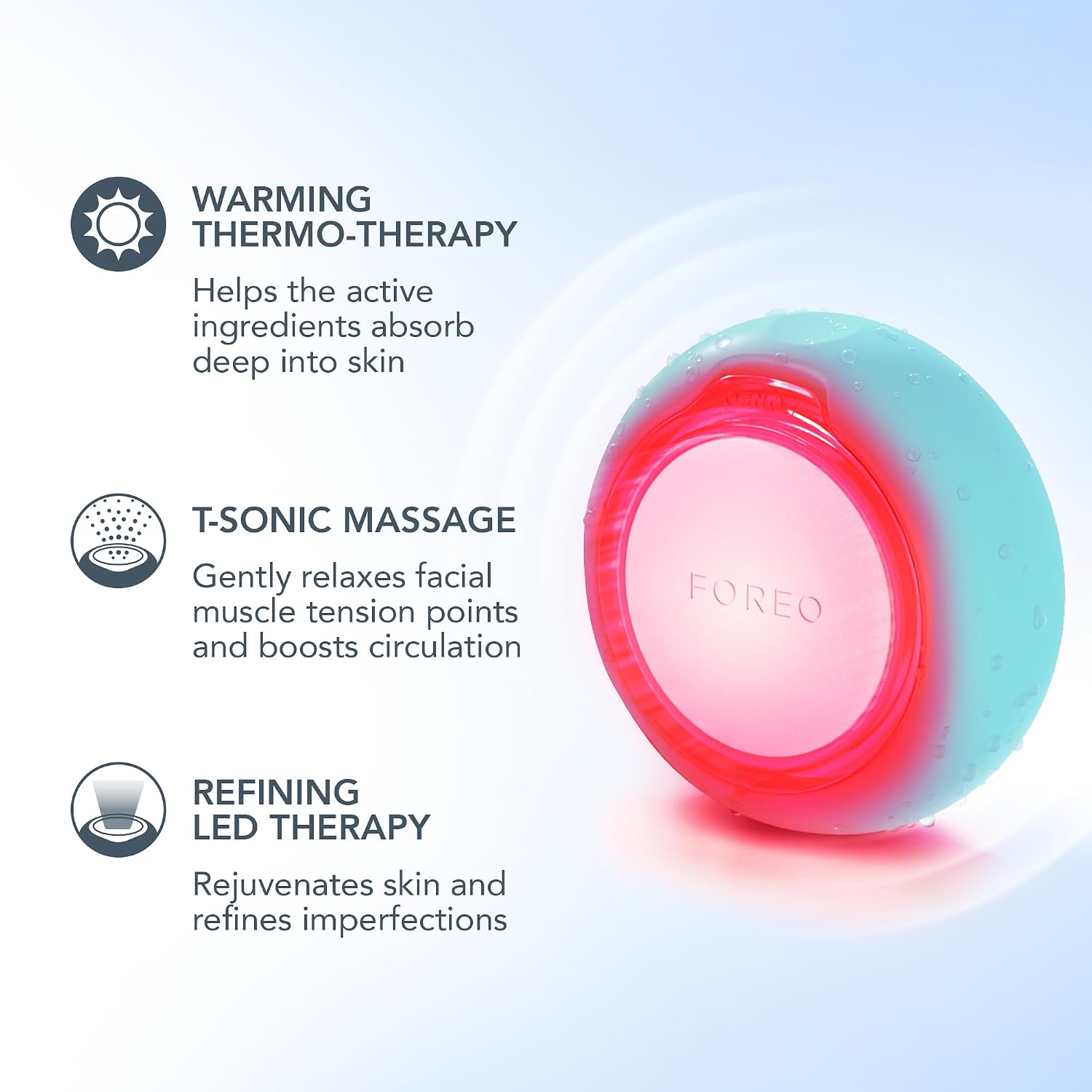 MASCARILLA FACIAL FOREO UFO 3 MINI HIDRATANTE CON LUZ ROJA - 3