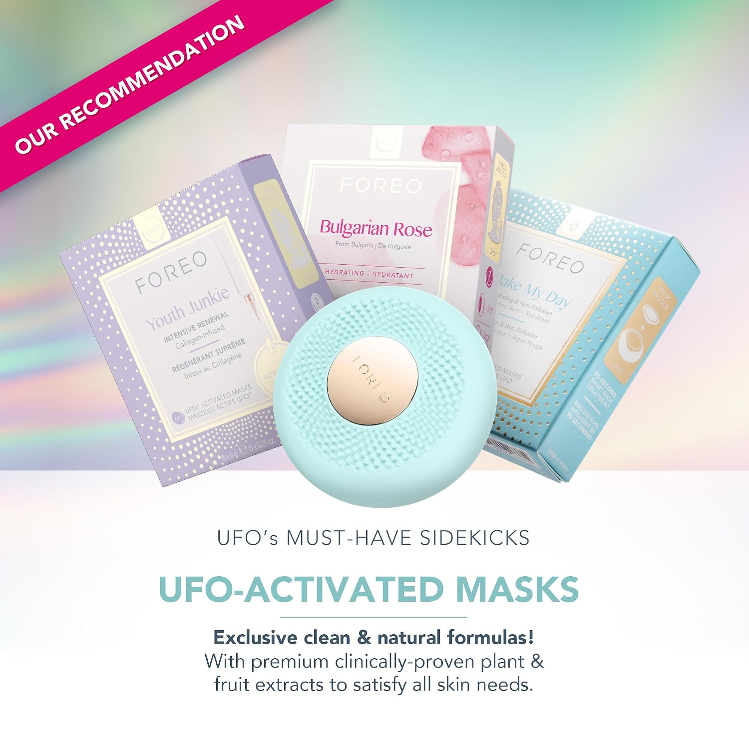 MASCARILLA FACIAL FOREO UFO 3 MINI HIDRATANTE CON LUZ ROJA - 4
