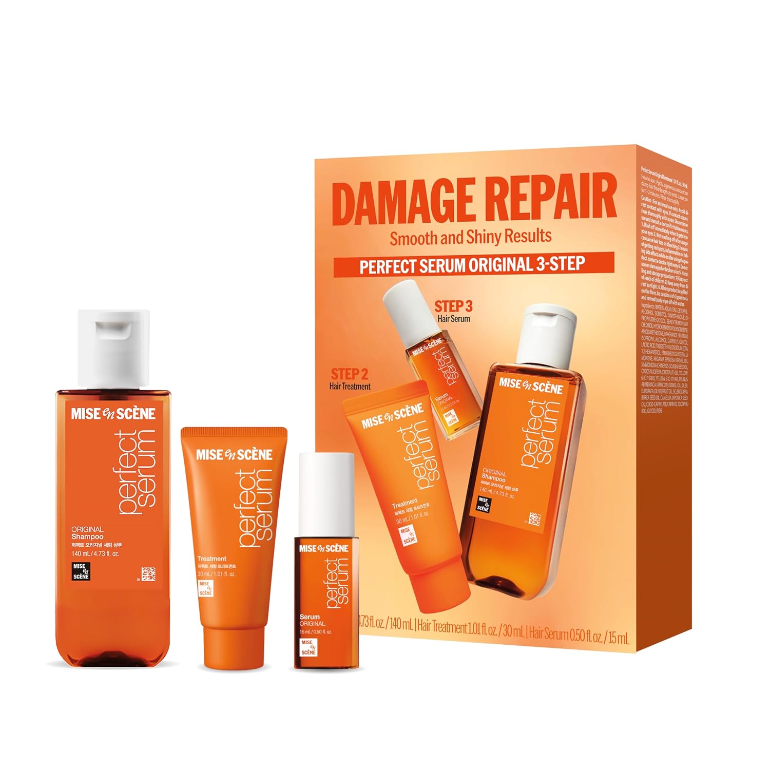 SET DE CUIDADO CAPILAR MISE EN SCENE PERFECT SERUM TAMAÑO VIAJE - 1