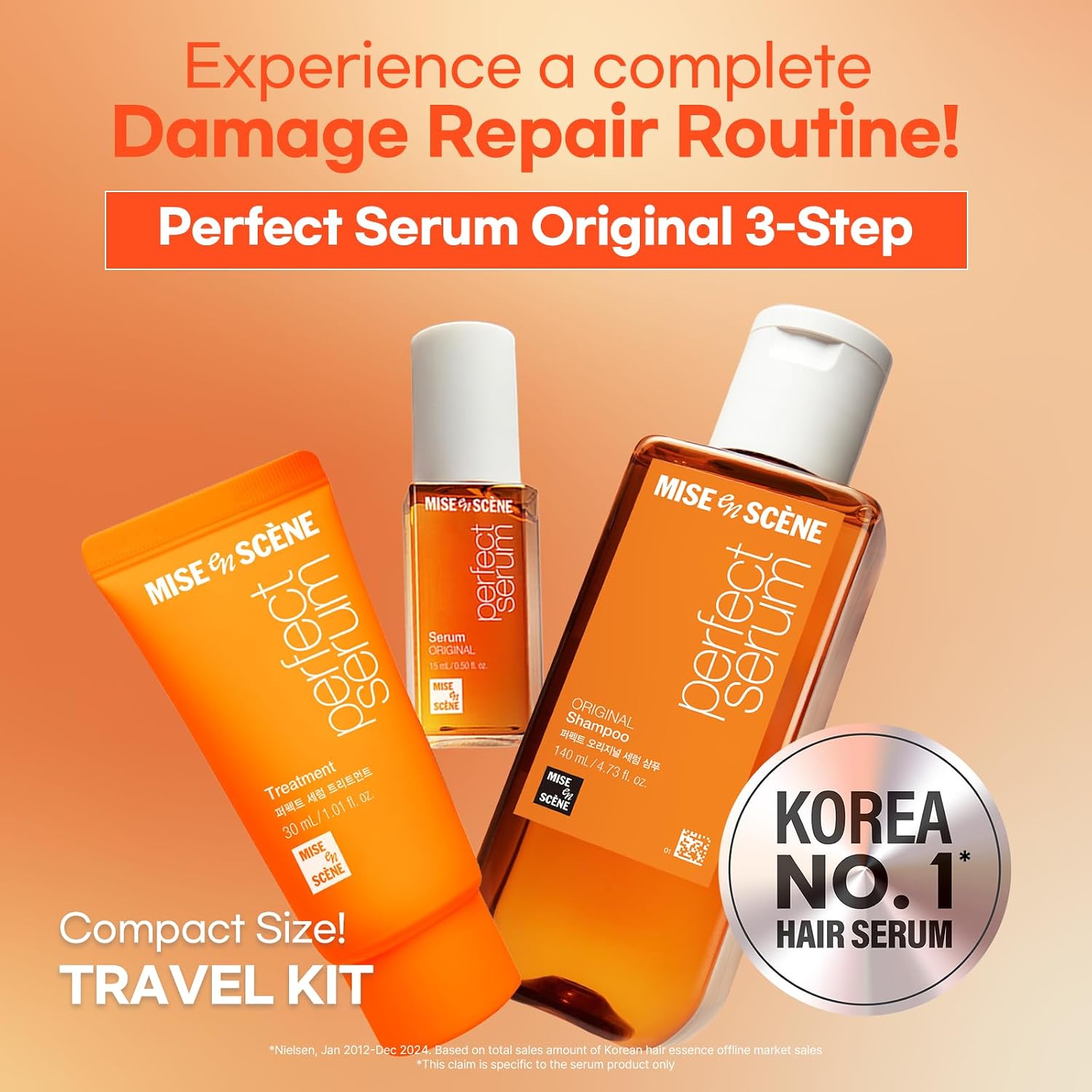 SET DE CUIDADO CAPILAR MISE EN SCENE PERFECT SERUM TAMAÑO VIAJE - 2