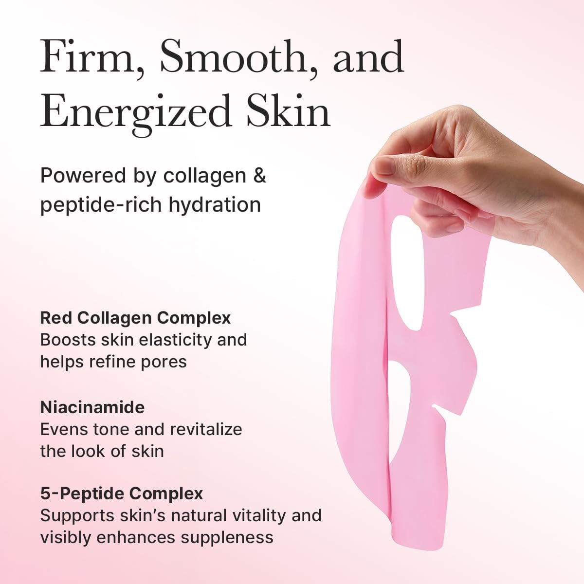 MASCARILLA FACIAL ARENCIA RED COLLAGEN JELLO MASK HIDRATANTE Y REAFIRMANTE 4 UNIDADES - 4