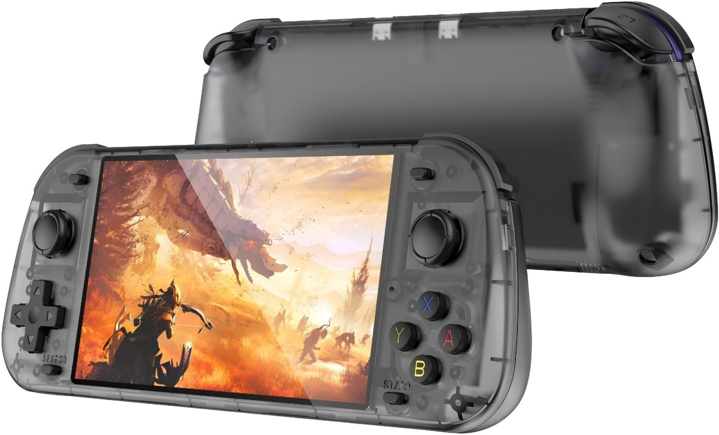 CONSOLA RETRO PORTÁTIL UGTENVERSI PANTALLA IPS 5.1 PULGADAS NEGRO TRANSPARENTE - 1