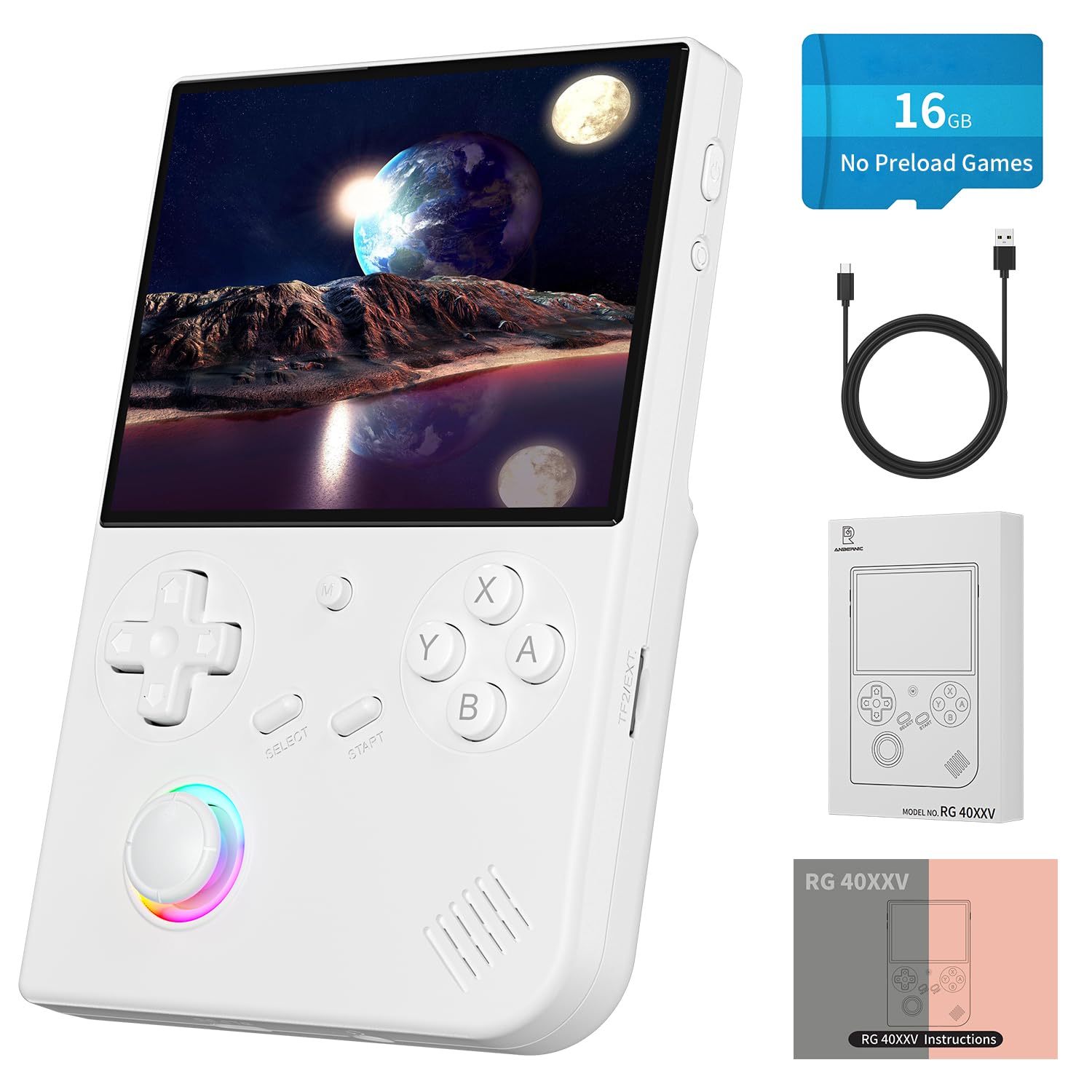 CONSOLA PORTÁTIL CINTWOR RG40XXV 16GB BLANCA PANTALLA 4.0'' IPS - 1