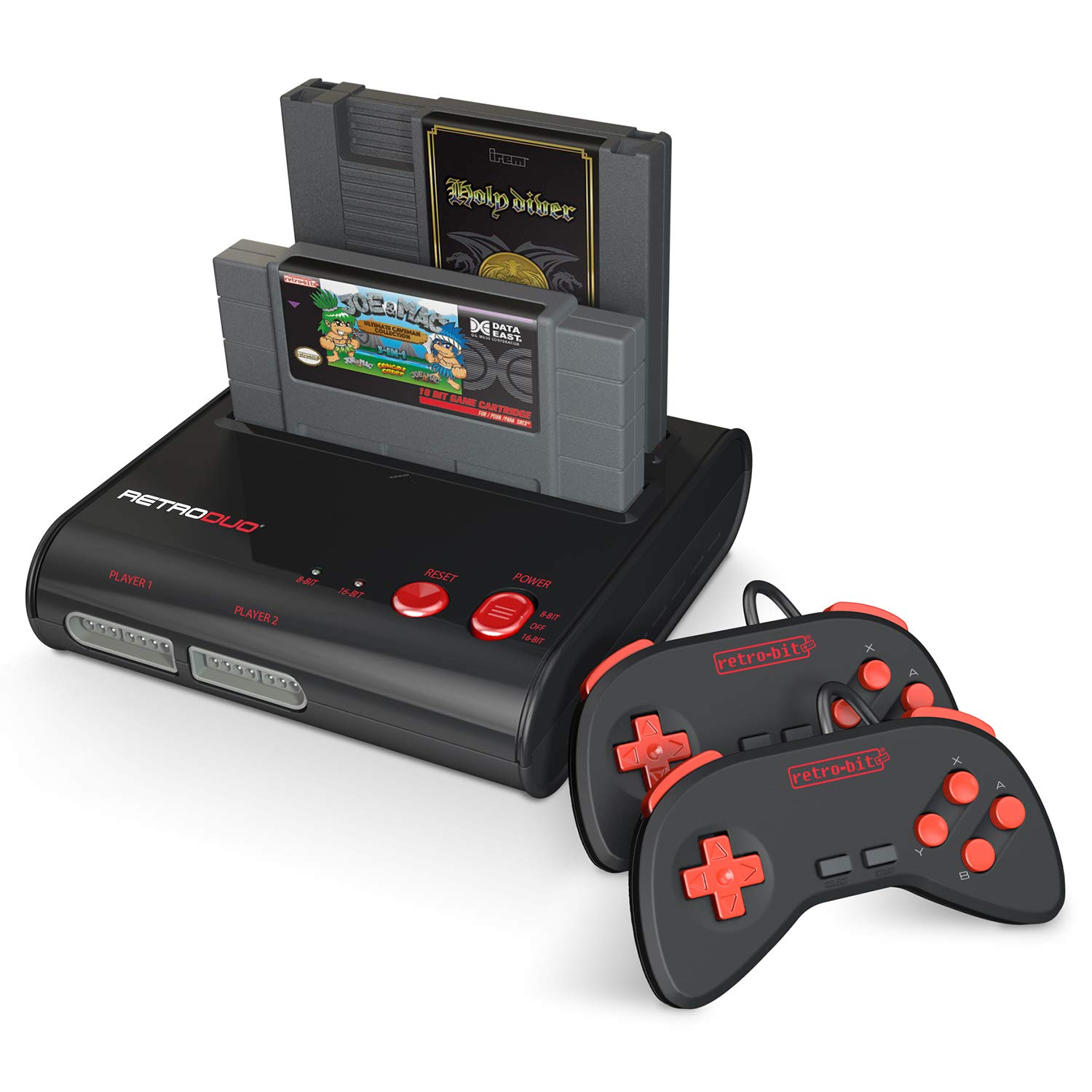 CONSOLA RETRO-BIT RETRO DUO 2 EN 1 PARA NES Y SNES NEGRA - 1