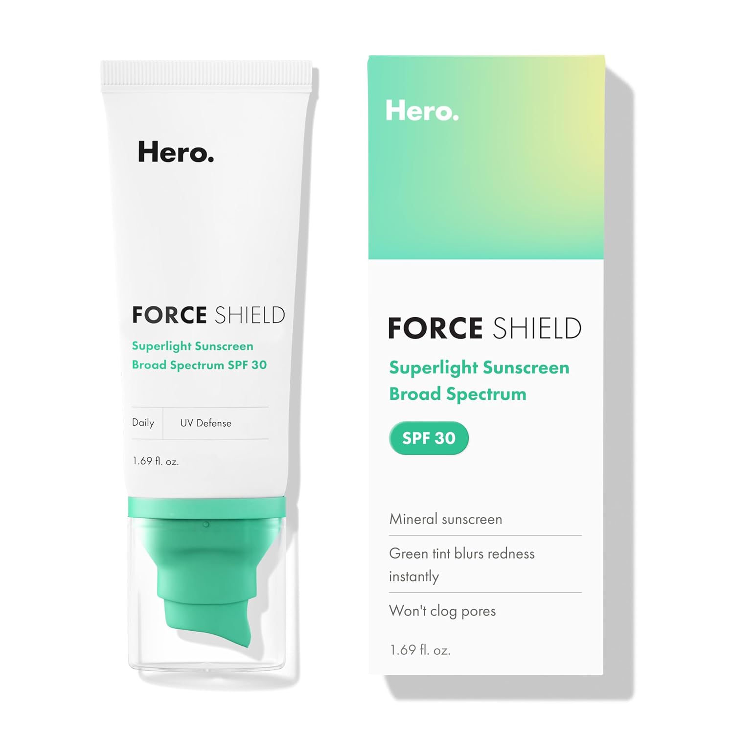 PROTECTOR SOLAR HERO COSMETICS FORCE SHIELD SUPERLIGHT SPF 30 50 ML - 1