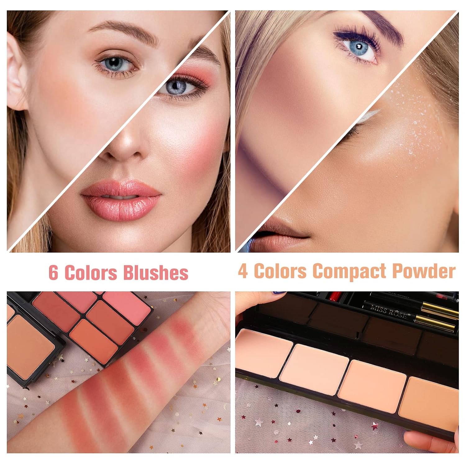 SET DE MAQUILLAJE MORNECA PROFESIONAL 58 COLORES CON ESPEJO - 4