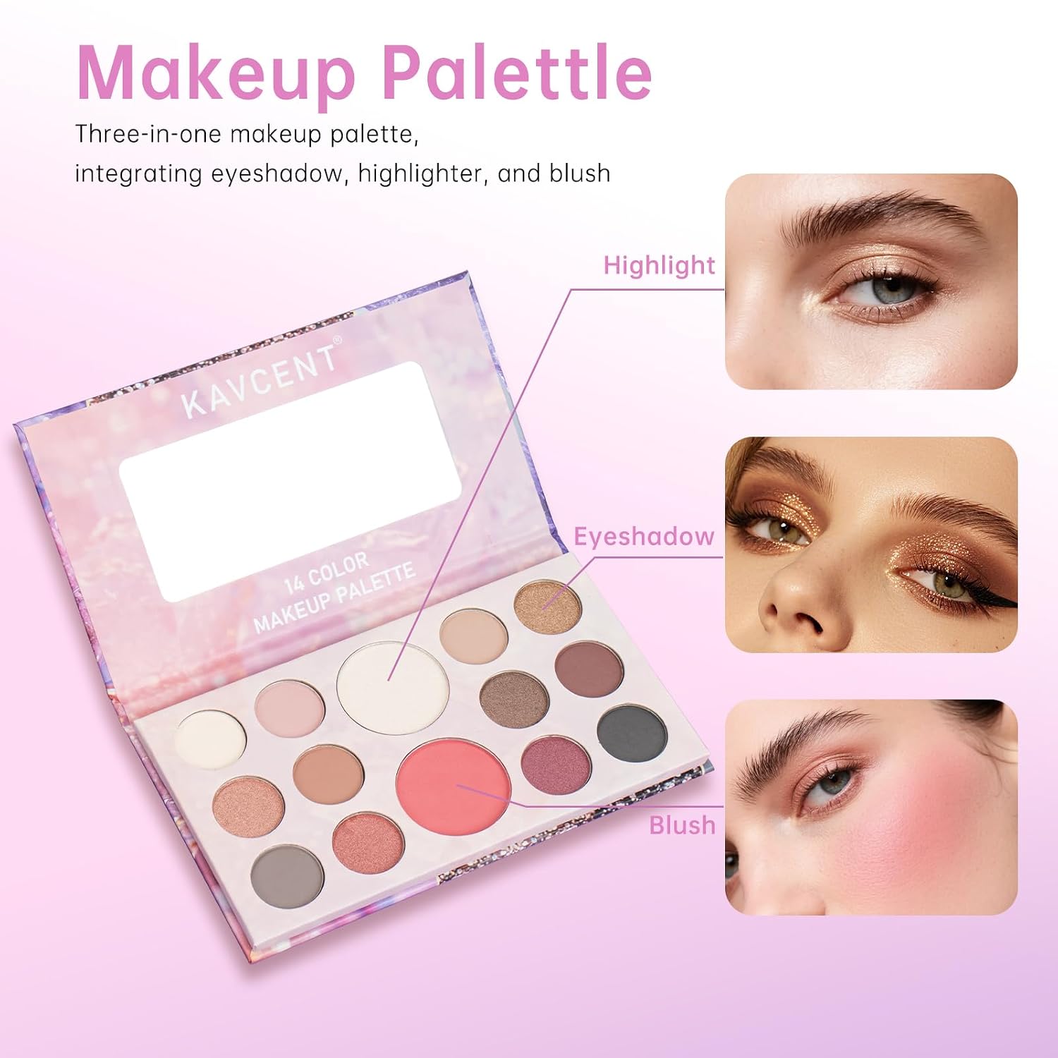SET DE MAQUILLAJE KAVCENT COMPLETO PARA ADOLESCENTES Y MUJERES - 3