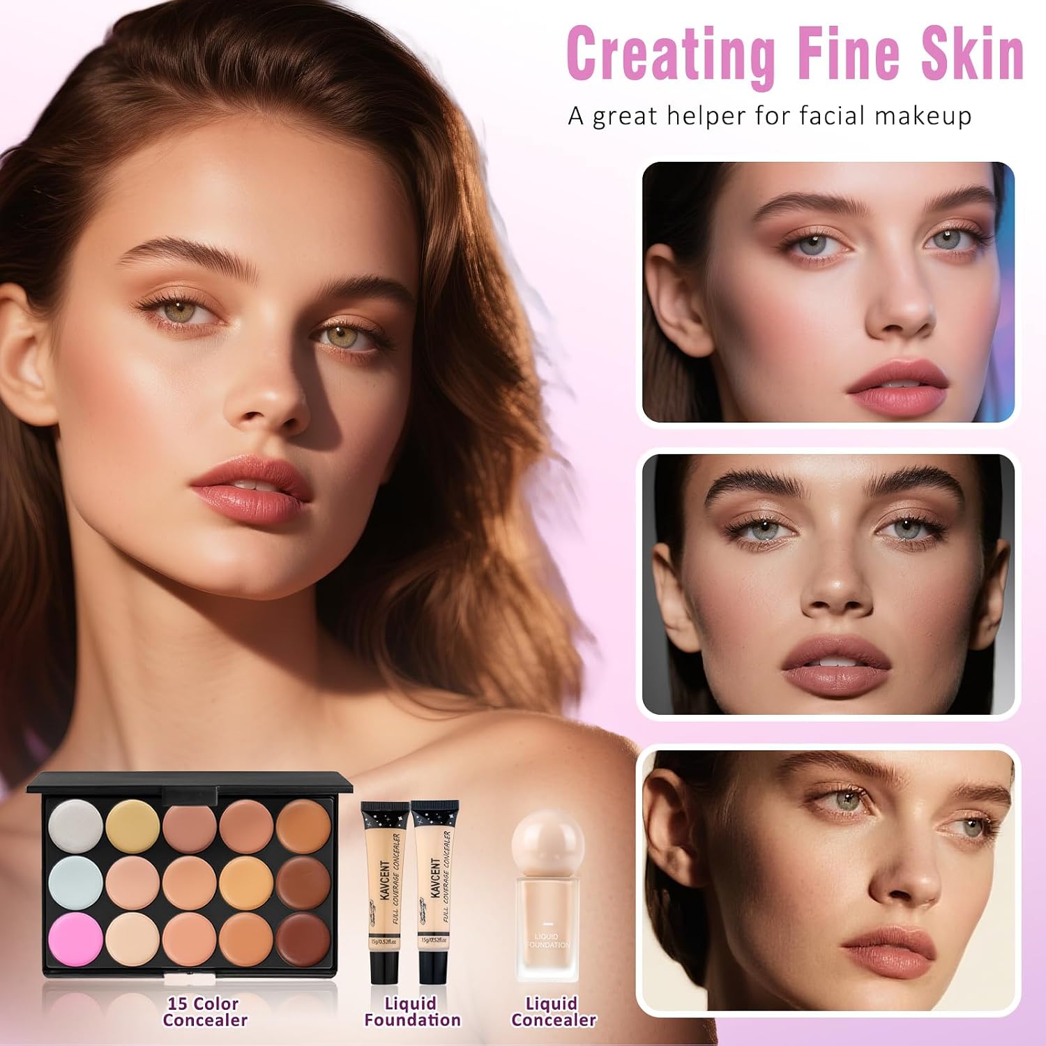 SET DE MAQUILLAJE KAVCENT COMPLETO PARA ADOLESCENTES Y MUJERES - 5