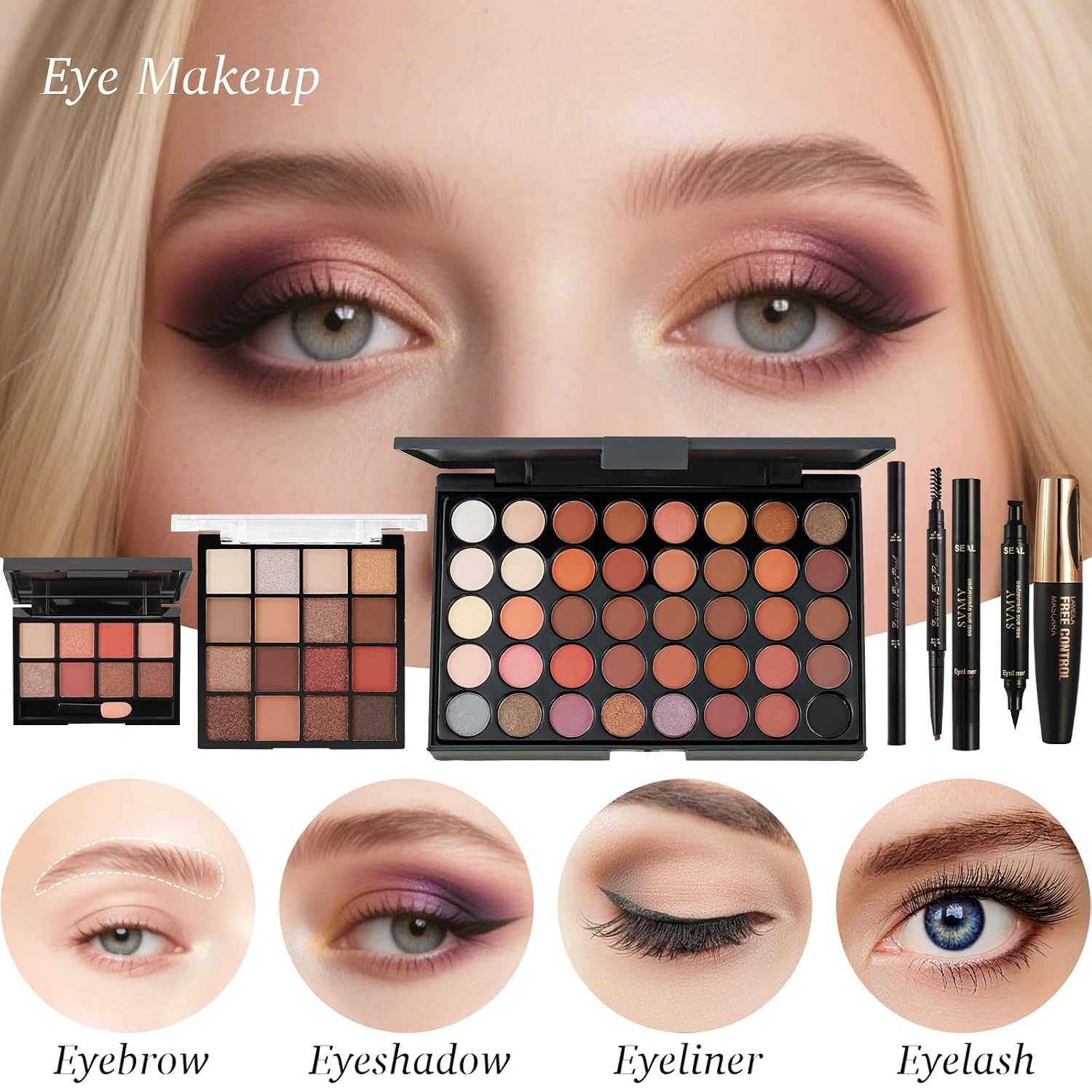 SET DE MAQUILLAJE COLIUSA ALL IN ONE KIT COMPLETO PARA MUJER - 3