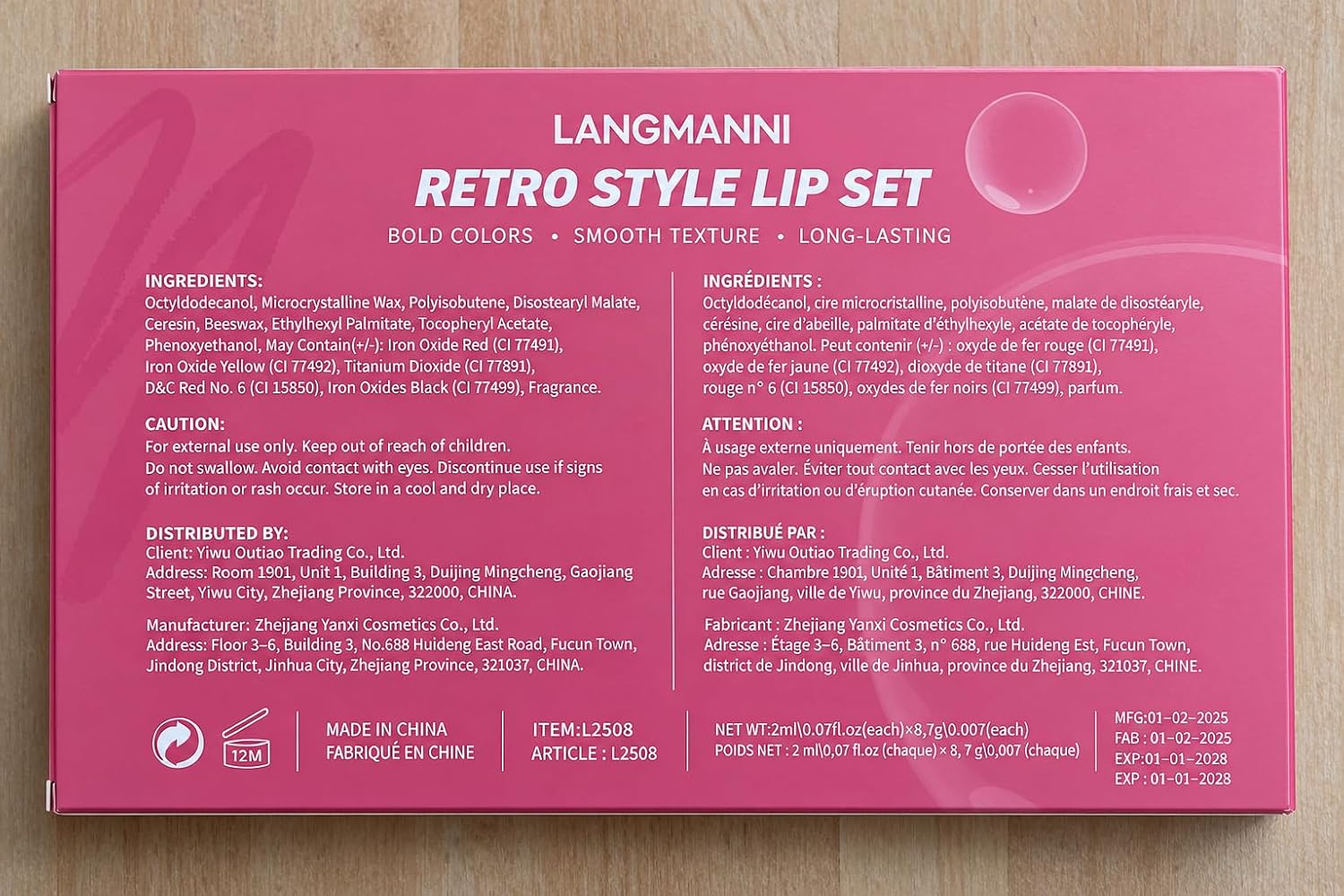 SET DE MAQUILLAJE BESTLAND 12 PIEZAS DELINEADOR Y GLOSS HIDRATANTE - 2