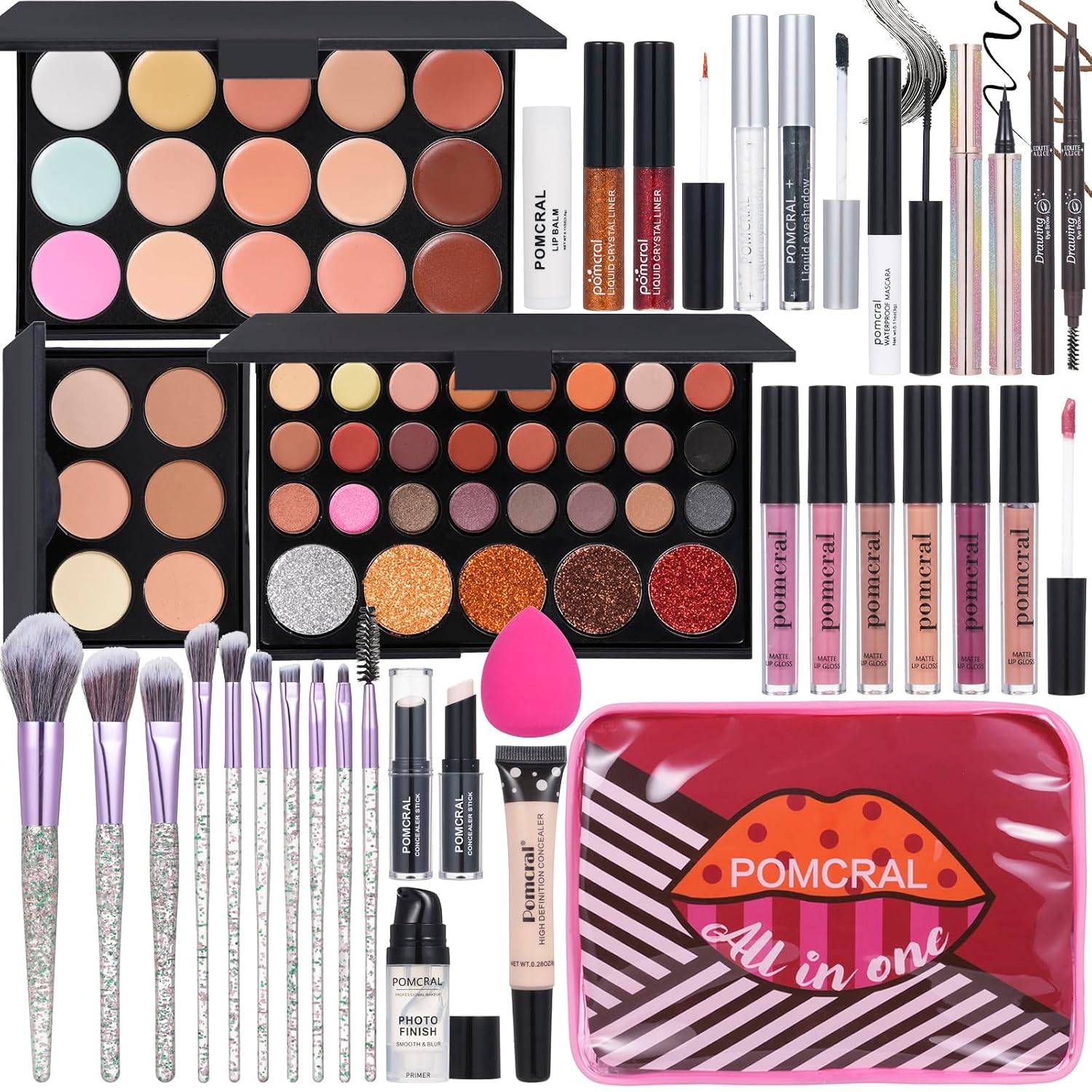 SET DE MAQUILLAJE POMCRAL COMPLETO PARA MUJER - 1