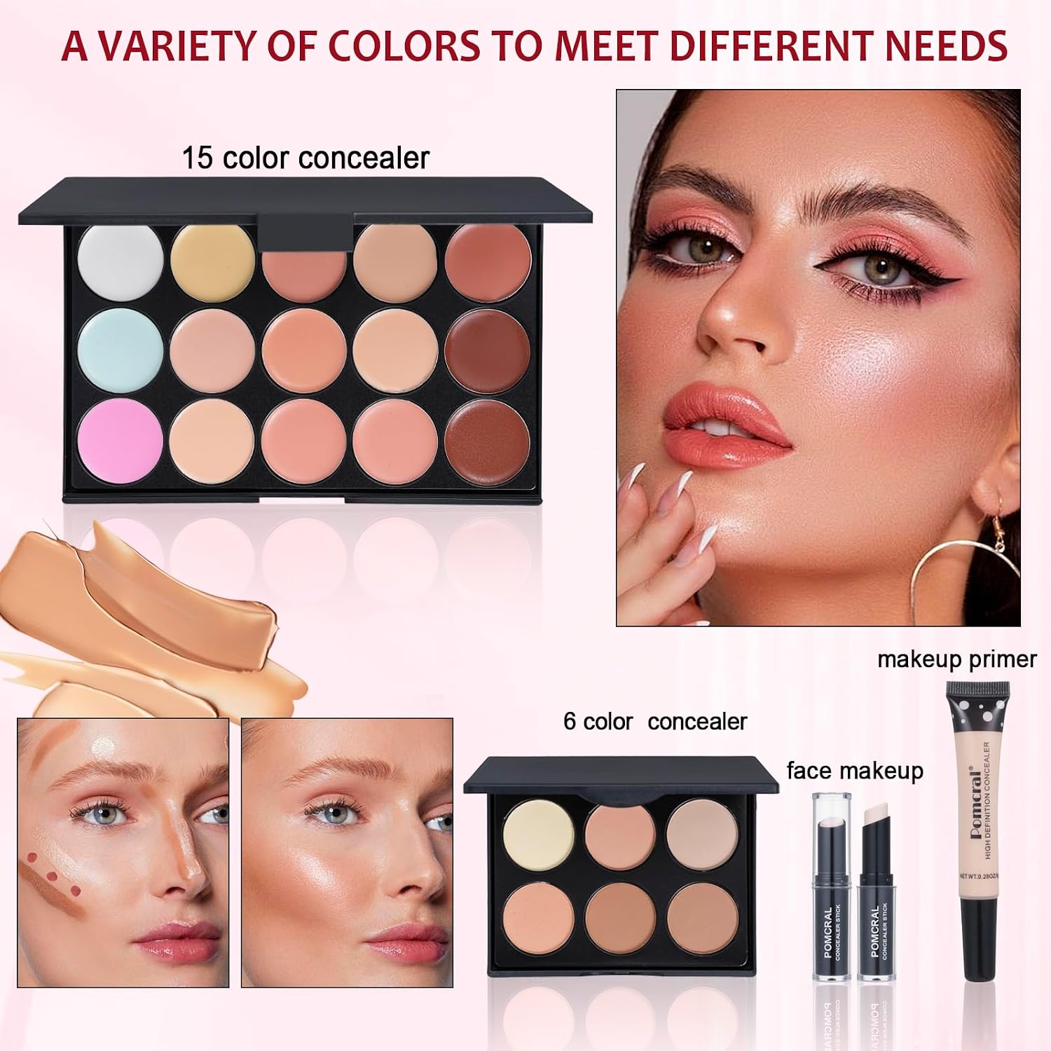 SET DE MAQUILLAJE POMCRAL COMPLETO PARA MUJER - 4