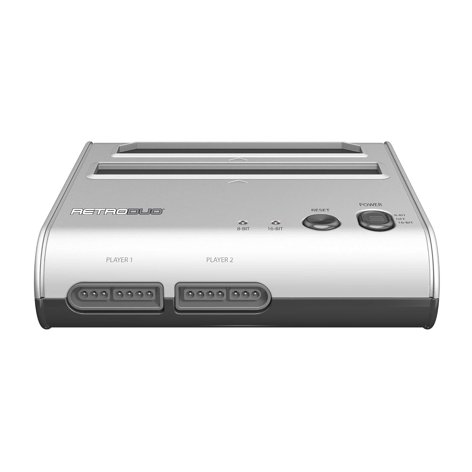 CONSOLA RETRO DUO 2 EN 1 RETRO-BIT PARA JUEGOS NES Y SNES PLATA - 4