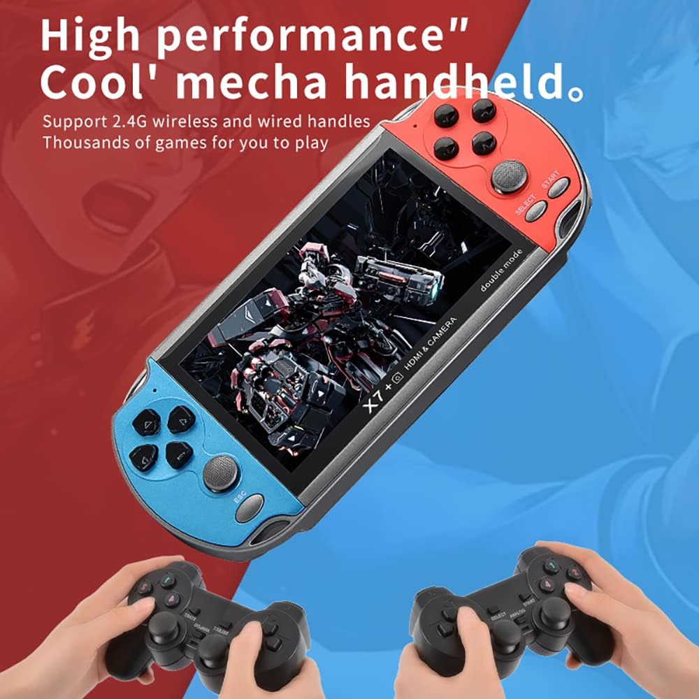 CONSOLA PORTÁTIL DREAMHAX X7 PLUS 8GB ROJA Y AZUL PANTALLA 4.3 PULGADAS - 4