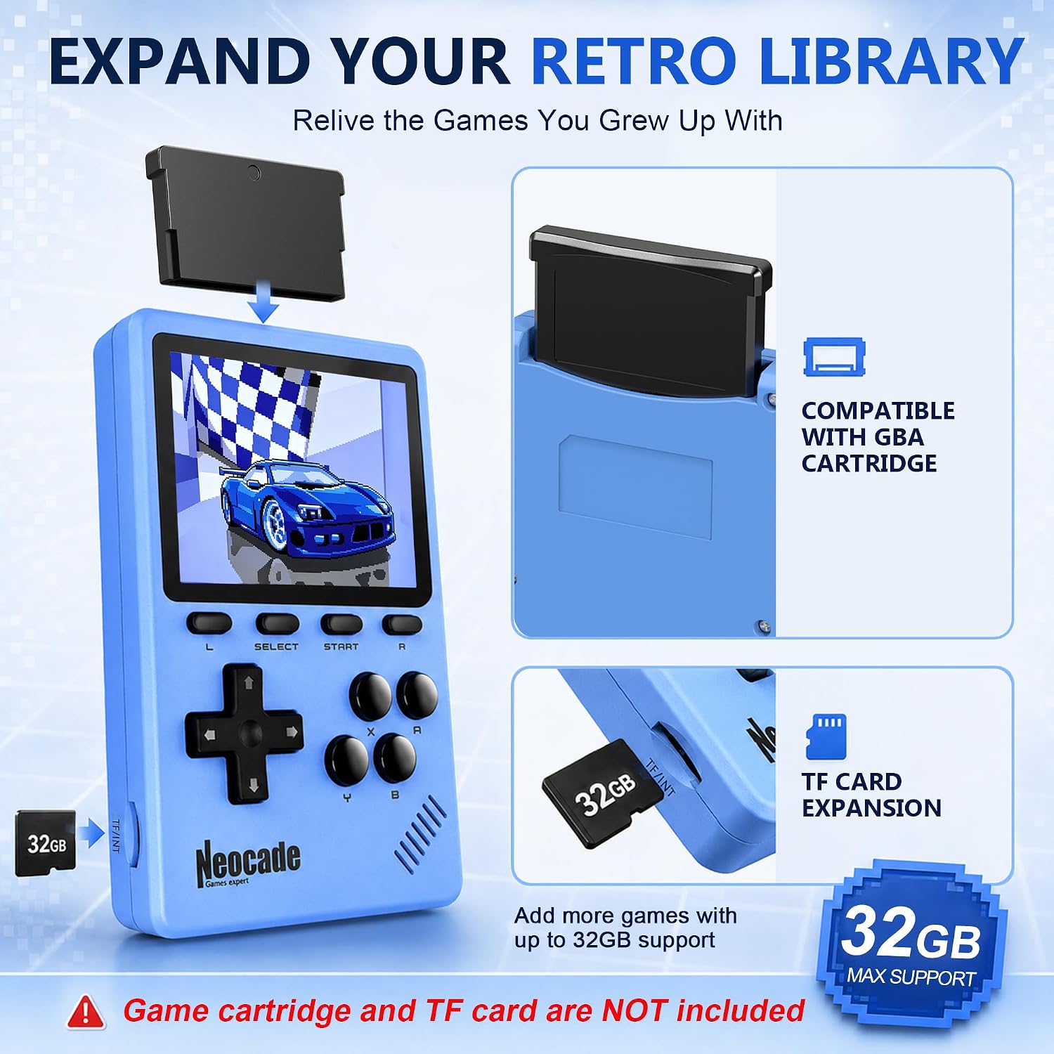 CONSOLA PORTÁTIL RETRO NEOCADE PANTALLA IPS 3' 40 JUEGOS INTEGRADOS - 3